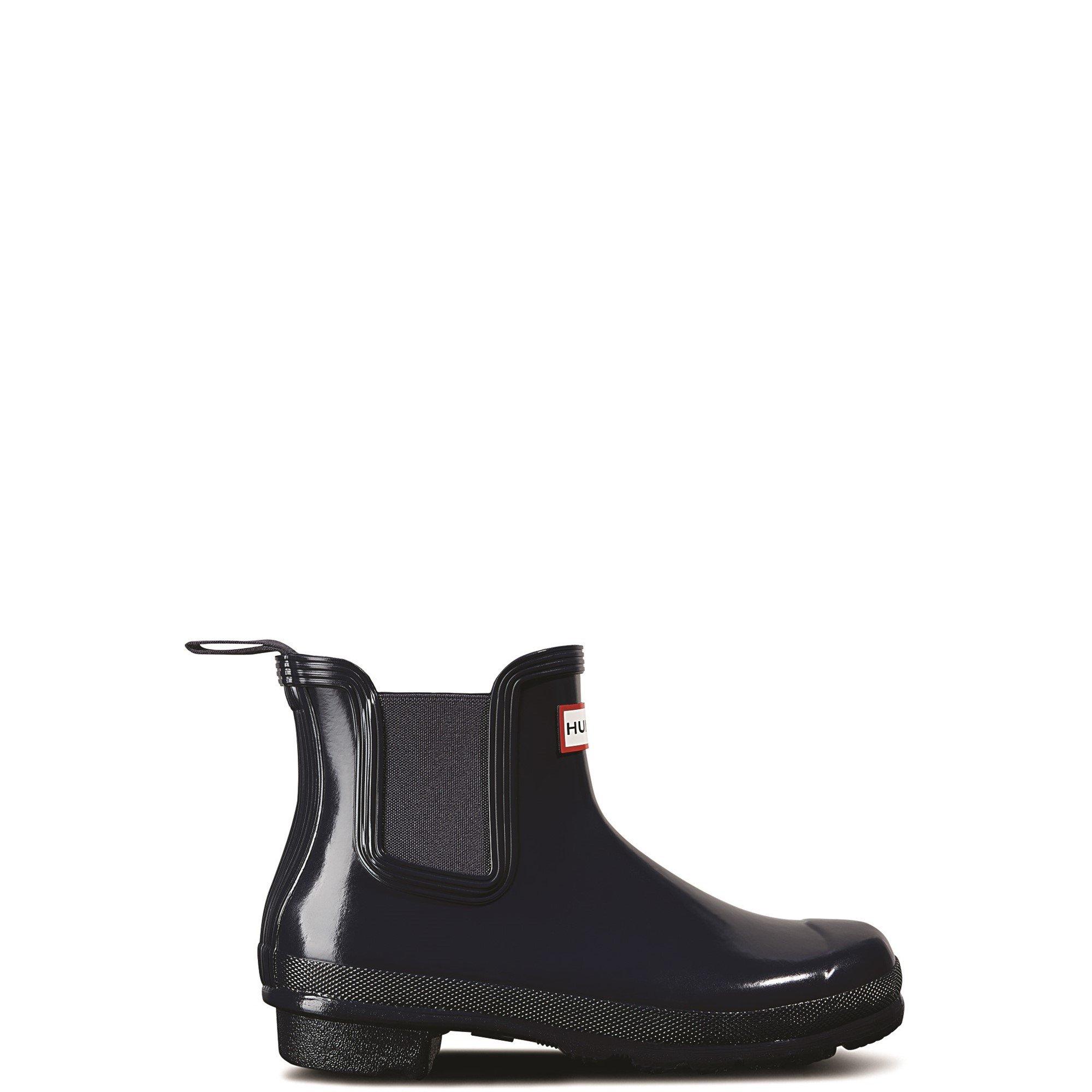 Navy - Hunter - Womens Original Chelsea Gloss Boot - 1