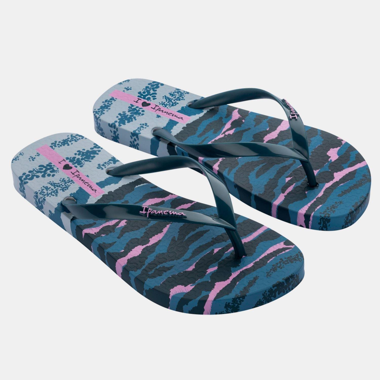 Blue - Ipanema - Animal Print VI Fem Flip Flops - 1