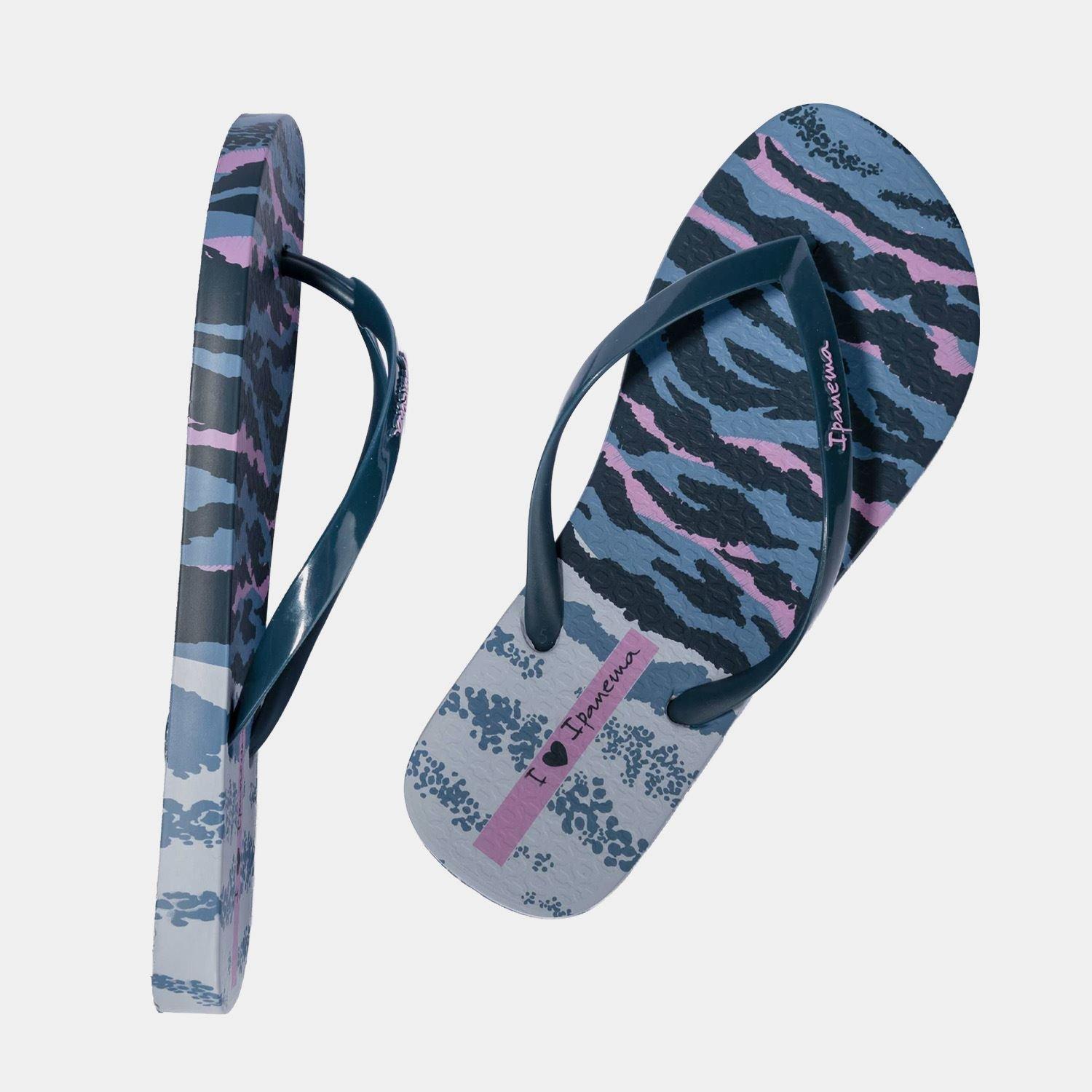 Blue - Ipanema - Animal Print VI Fem Flip Flops - 3