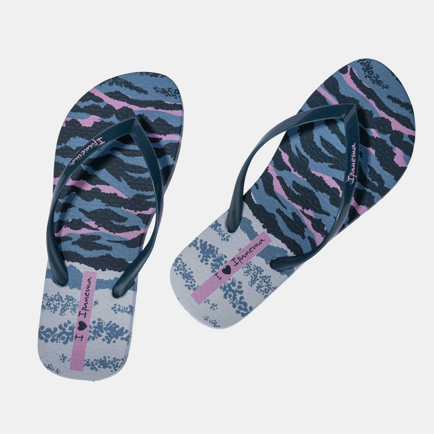 Blue - Ipanema - Animal Print VI Fem Flip Flops - 4