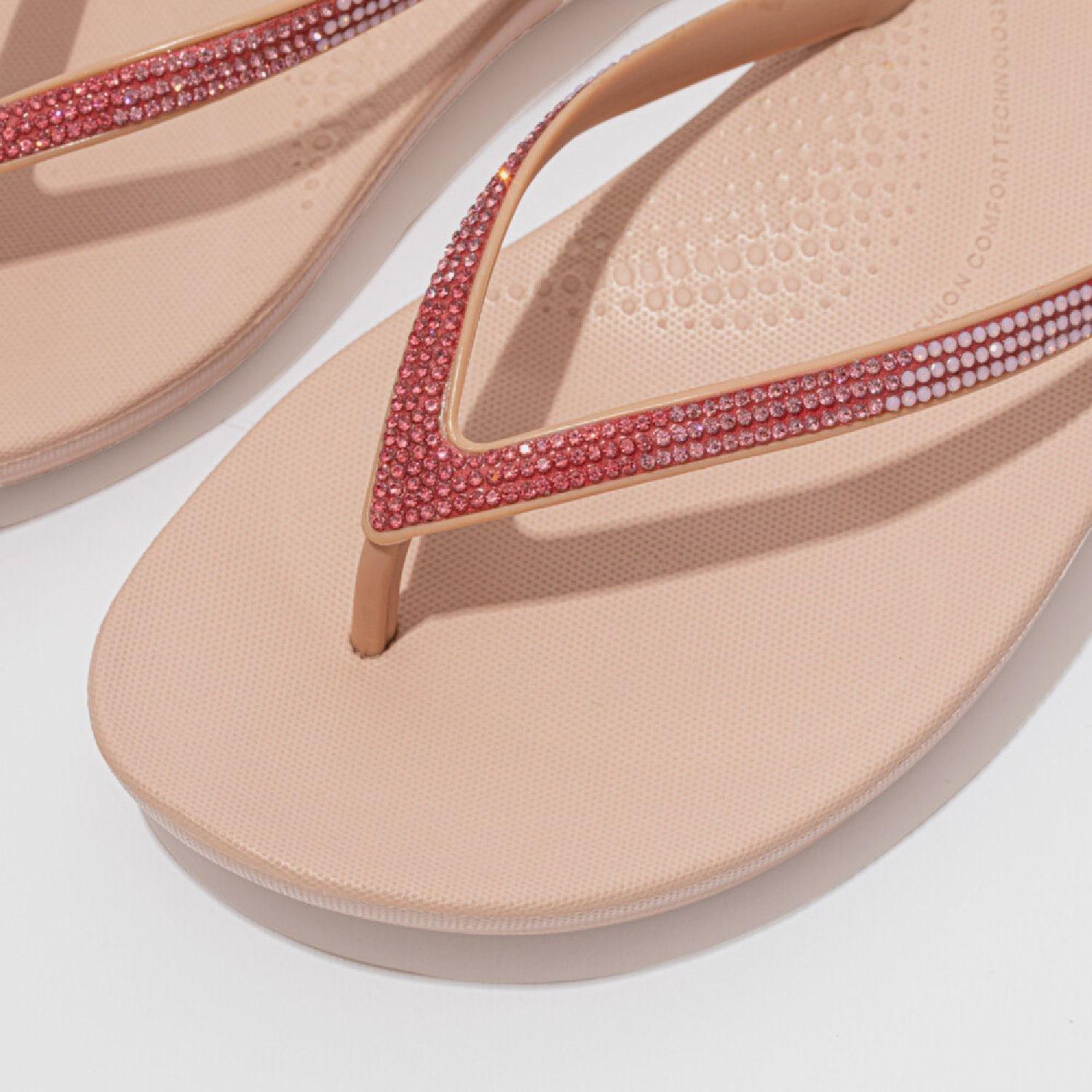 Beige - FitFlop - iQushion Ombr¿ Sparkle Flip-Flops - 3