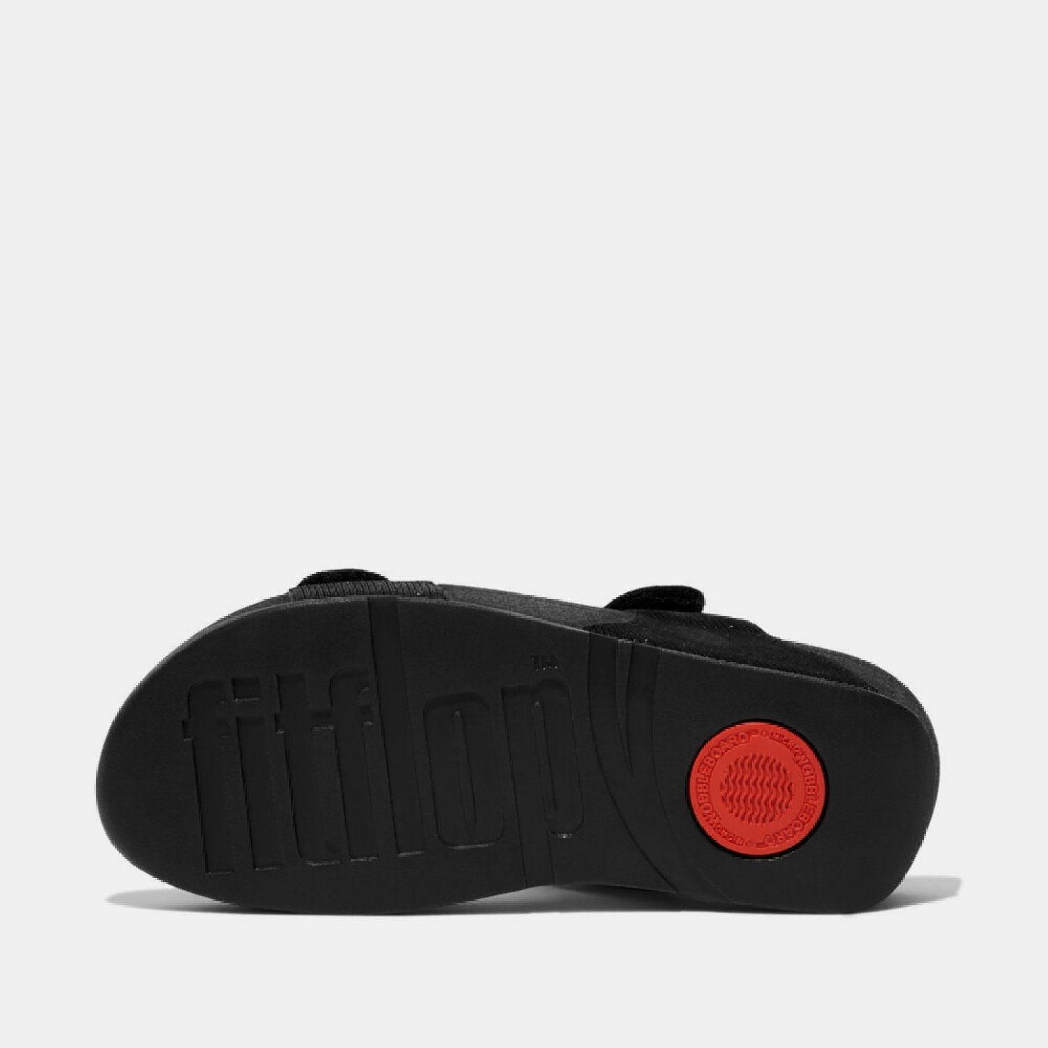 Black - FitFlop - Lulu Adjustable Shimmerlux Sliders - 4