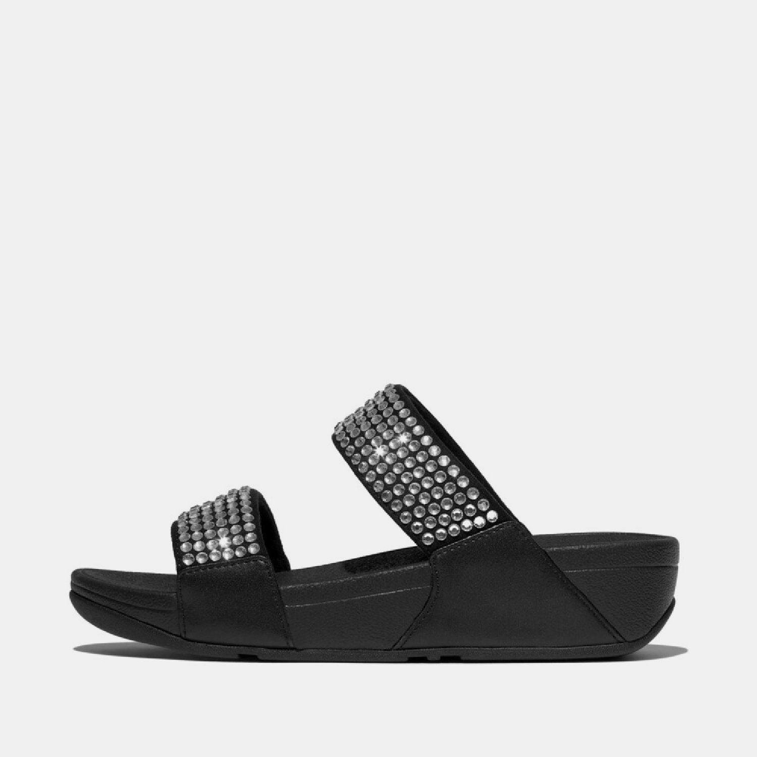 Fitflop Lulu Maxi-Crystal Two-Bar Sliders