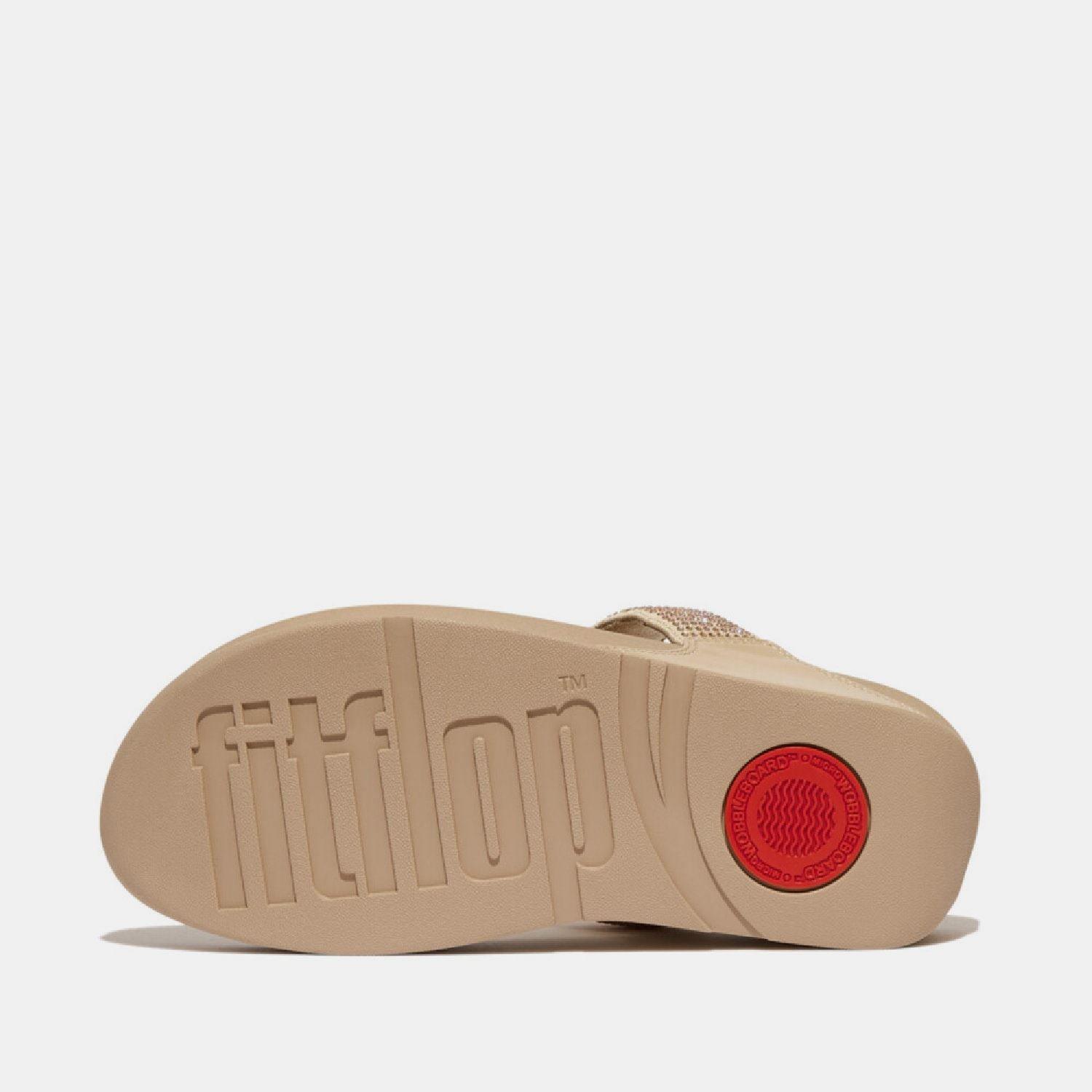Beige - FitFlop - Lulu Crystal Toe-Post Sandals - 4