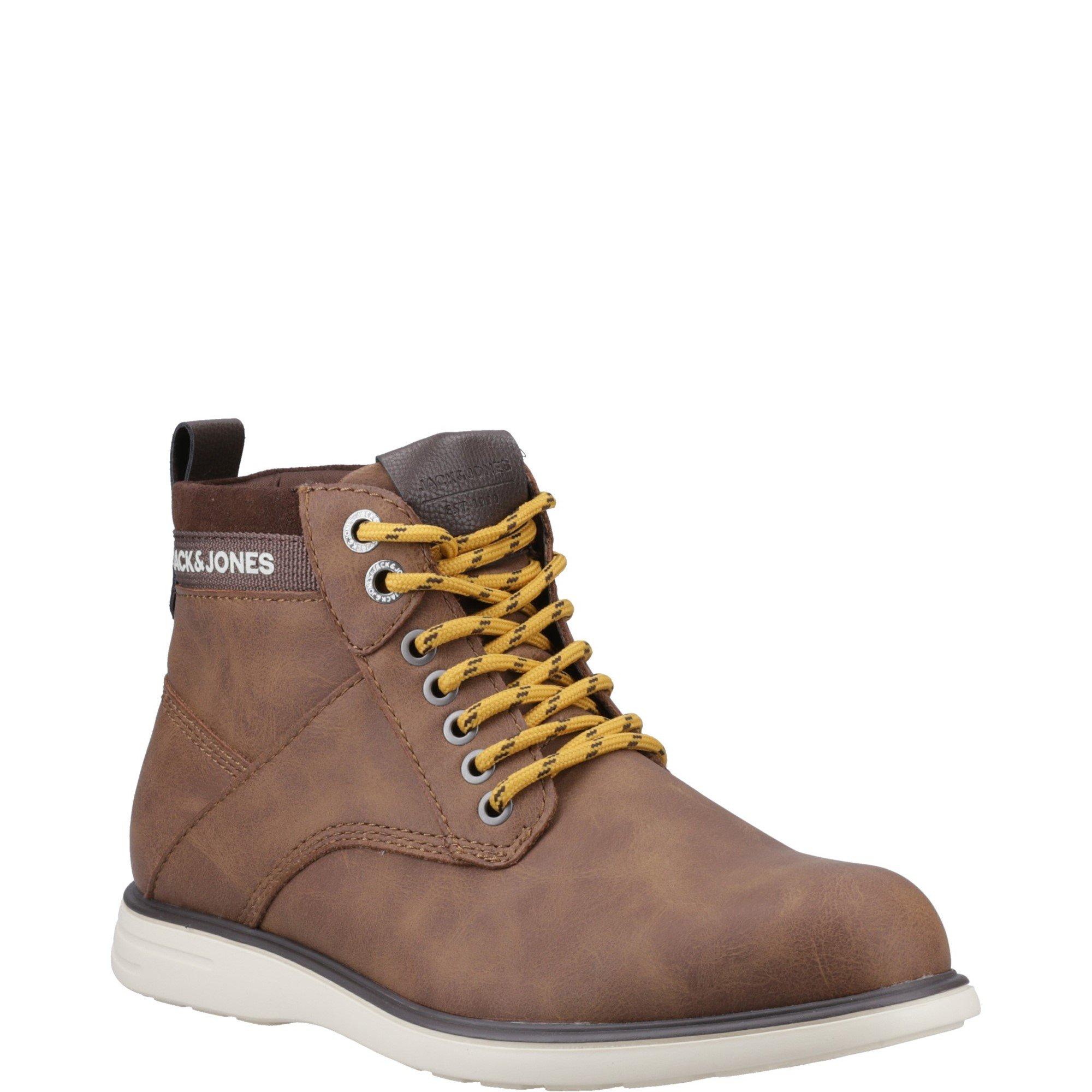 Light Brown - Jack and Jones - Men's Denver Combo Flat Ankle Boots - 2
