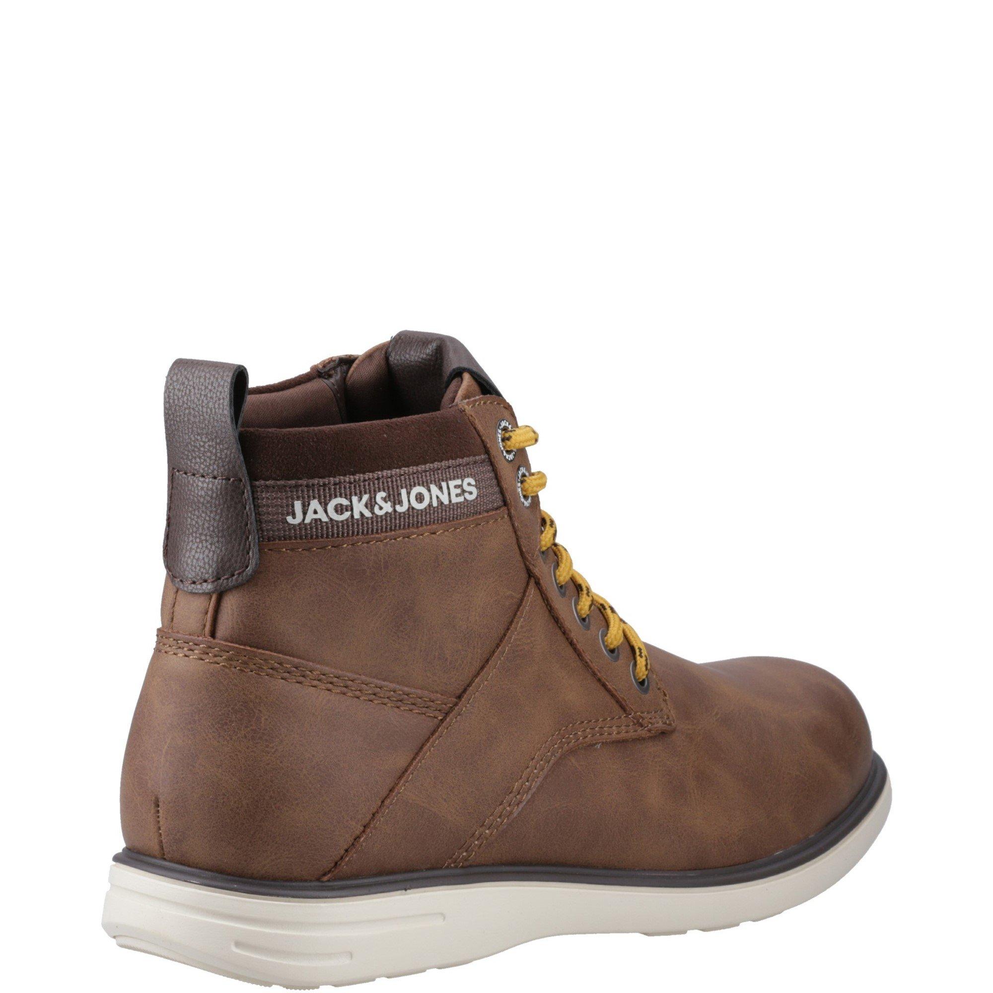 Light Brown - Jack and Jones - Men's Denver Combo Flat Ankle Boots - 3
