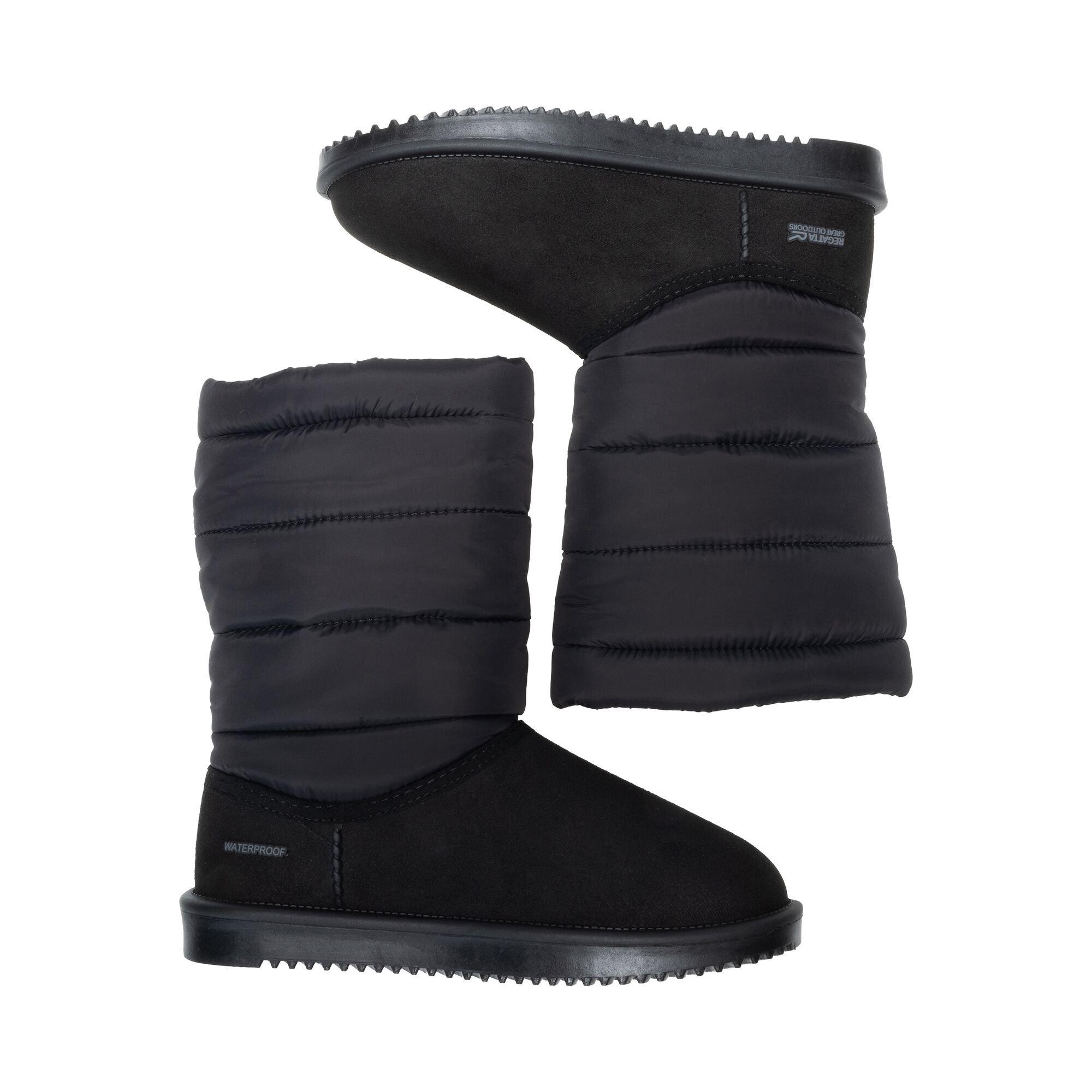 Black - Regatta - Womens Risley Baffle Mid Waterproof Boots - 3