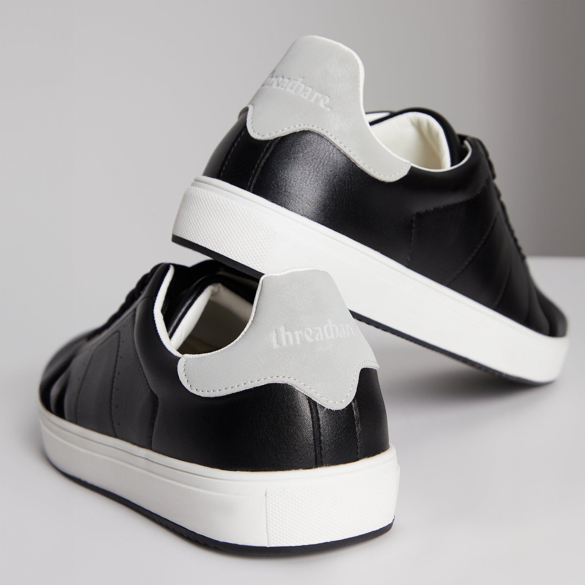 Black - Threadbare - Smart Casual Court Trainers - 4