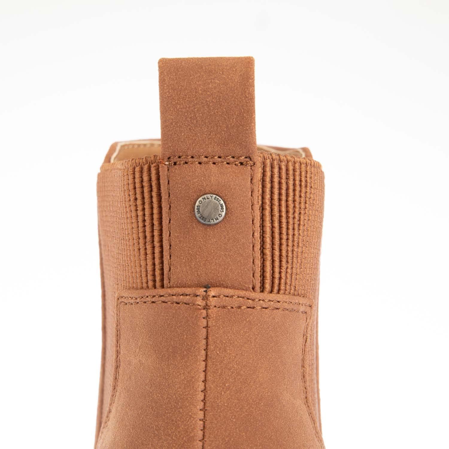 Cognac - Only - Barbara Heeled Chelsea Boots - 6