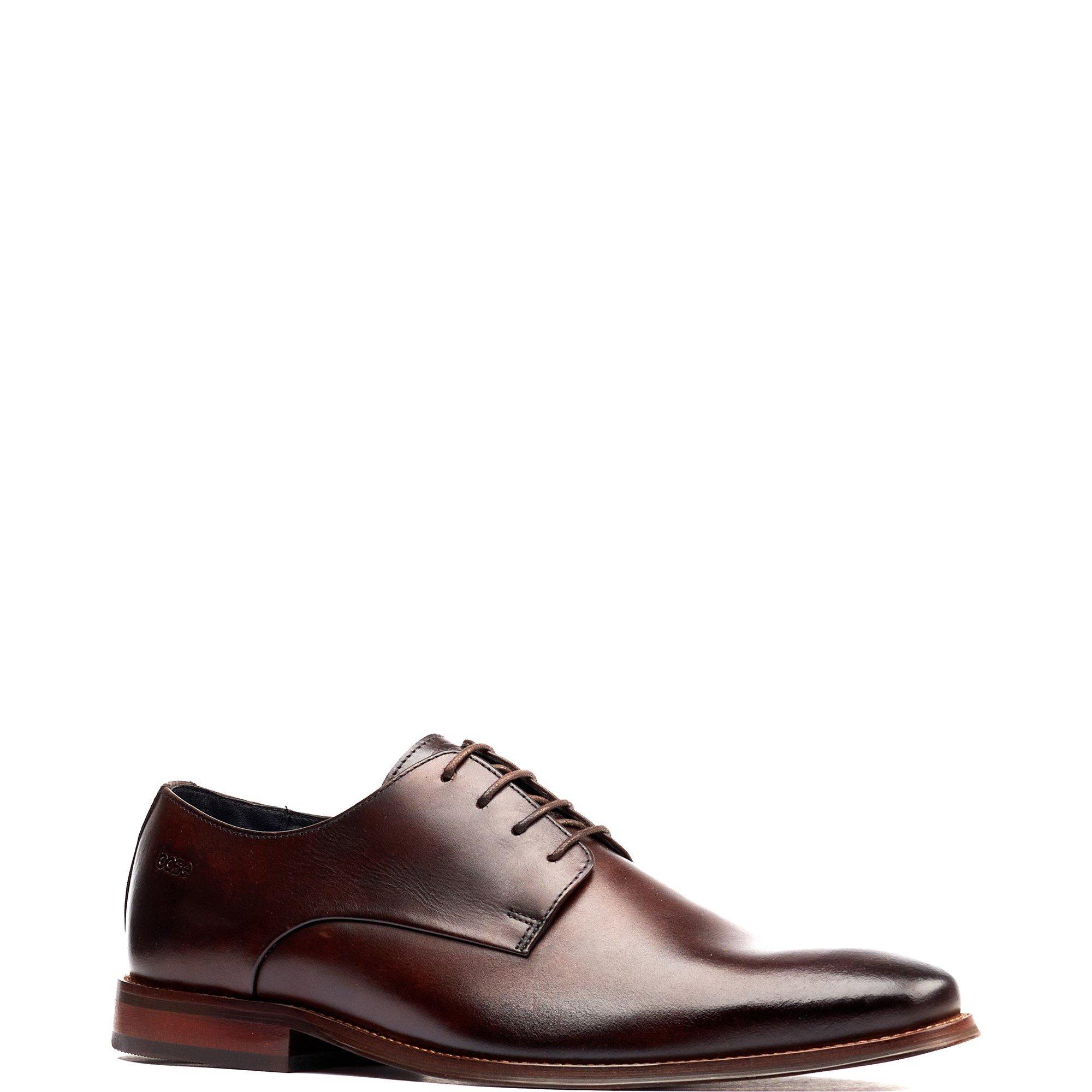 Brown - Base London - Marley Plain Toe Derby Shoe - 2