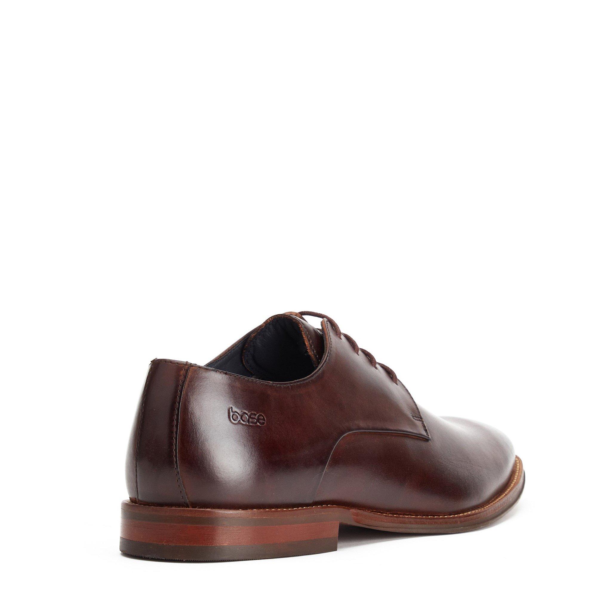 Brown - Base London - Marley Plain Toe Derby Shoe - 3