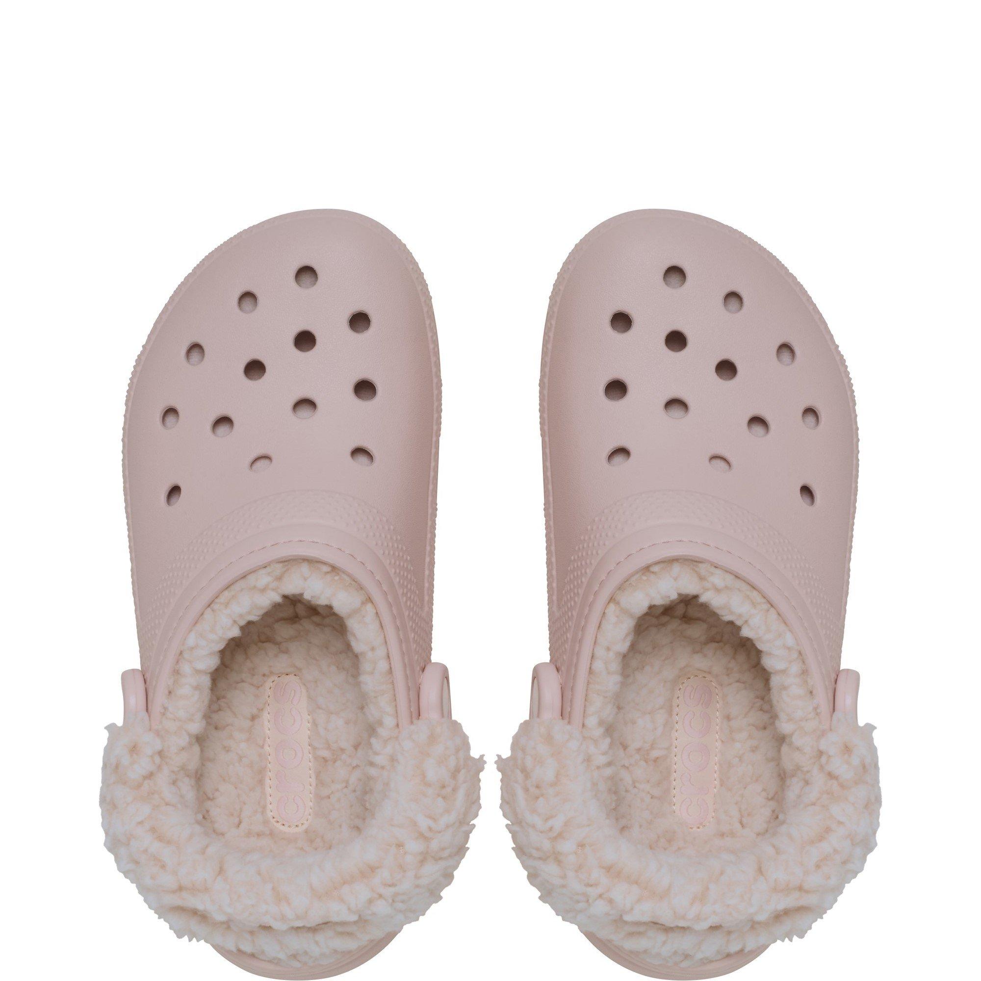 Light Pink - Crocs - Women's Classic Fleece Lined Mule Slippers - 3