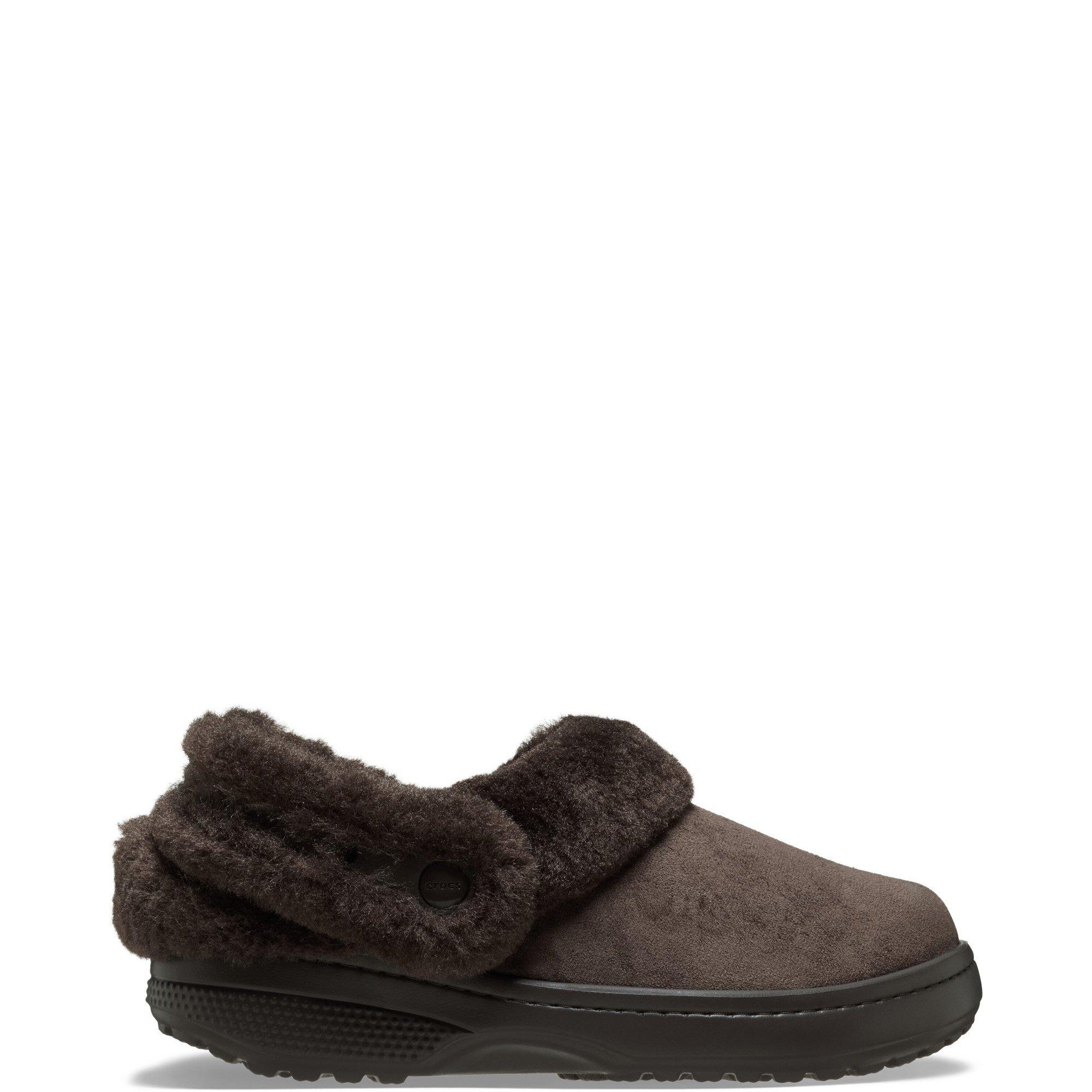 Dark Brown - Crocs - Unfurgettable Vegan Suede Clog - 1