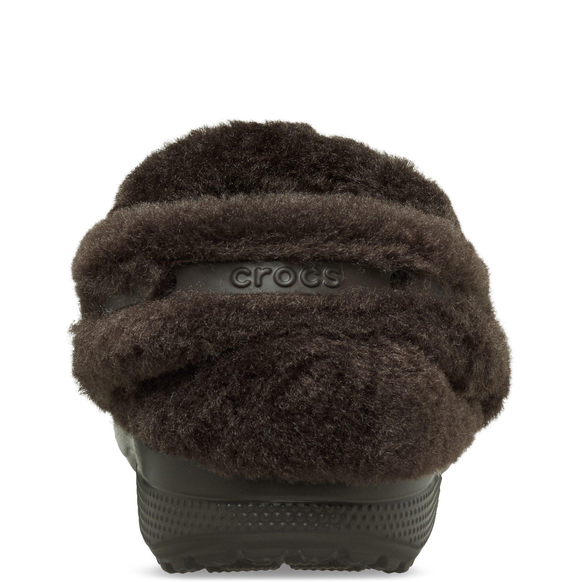 Dark Brown - Crocs - Unfurgettable Vegan Suede Clog - 3