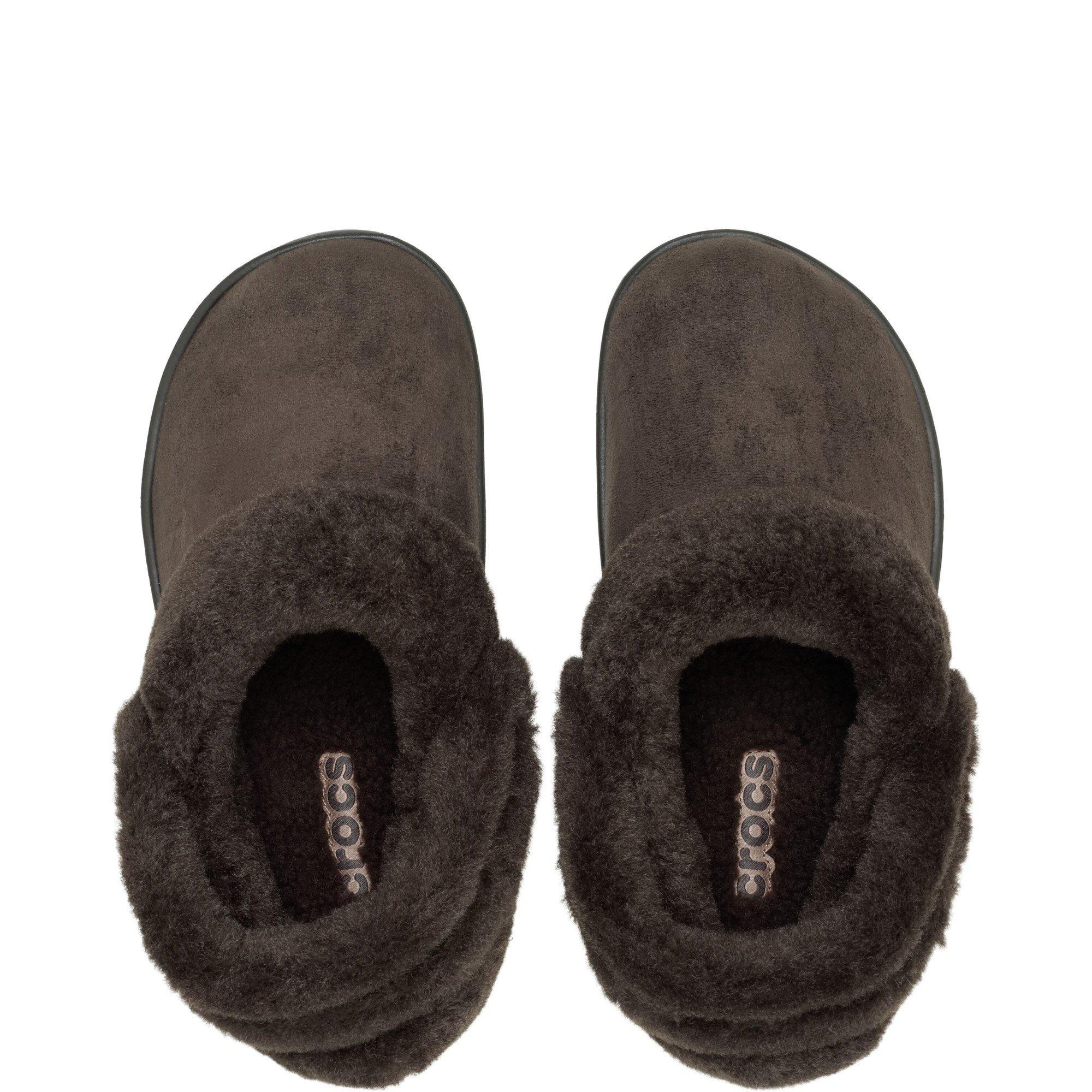 Dark Brown - Crocs - Unfurgettable Vegan Suede Clog - 4