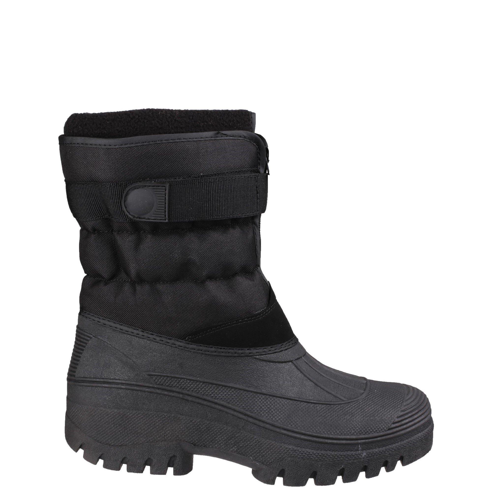 Black - Cotswold - Chase Touch Fastening and Zip up Winter Boot - 1
