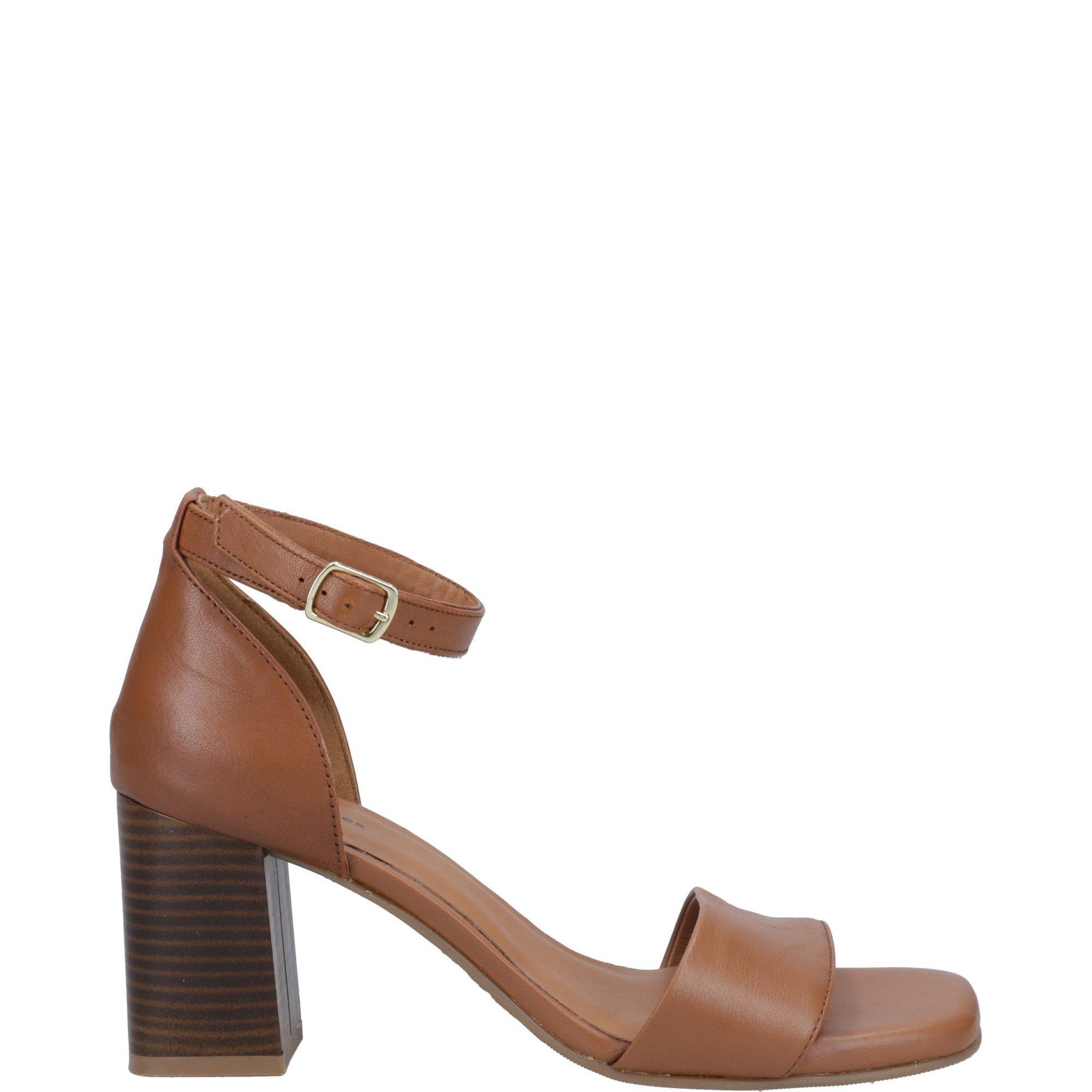 Tan - Hush Puppies - Kelsey Heeled Sandal - 1