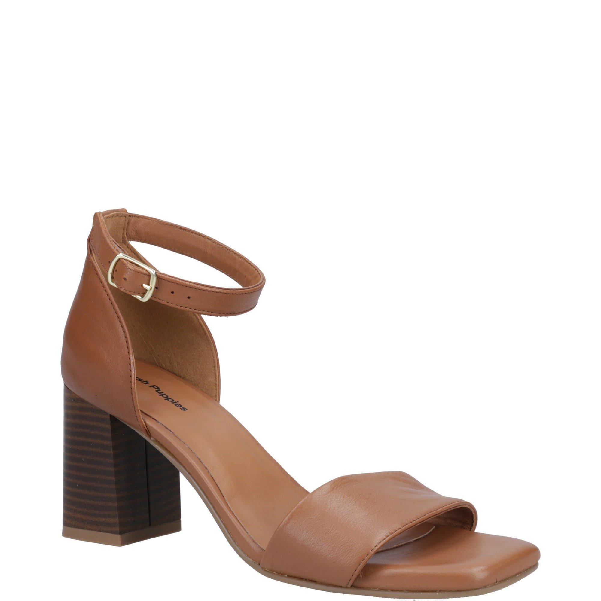 Tan - Hush Puppies - Kelsey Heeled Sandal - 2