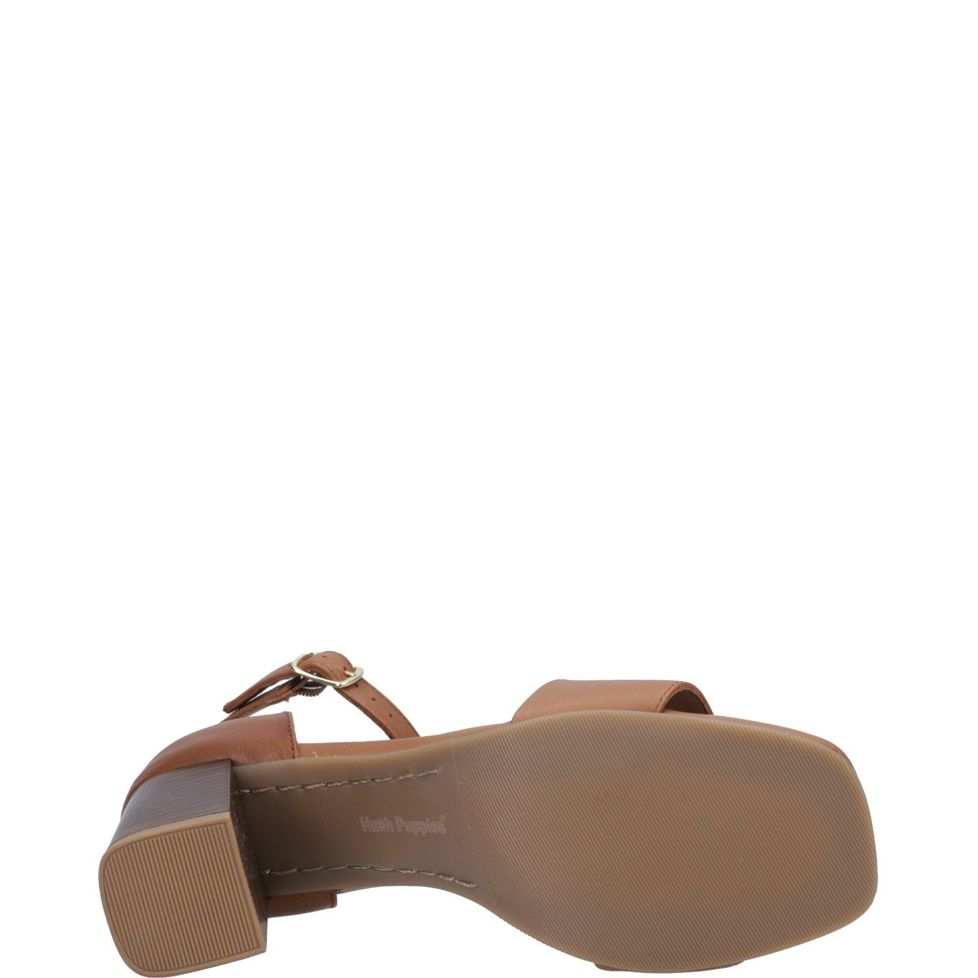Tan - Hush Puppies - Kelsey Heeled Sandal - 4