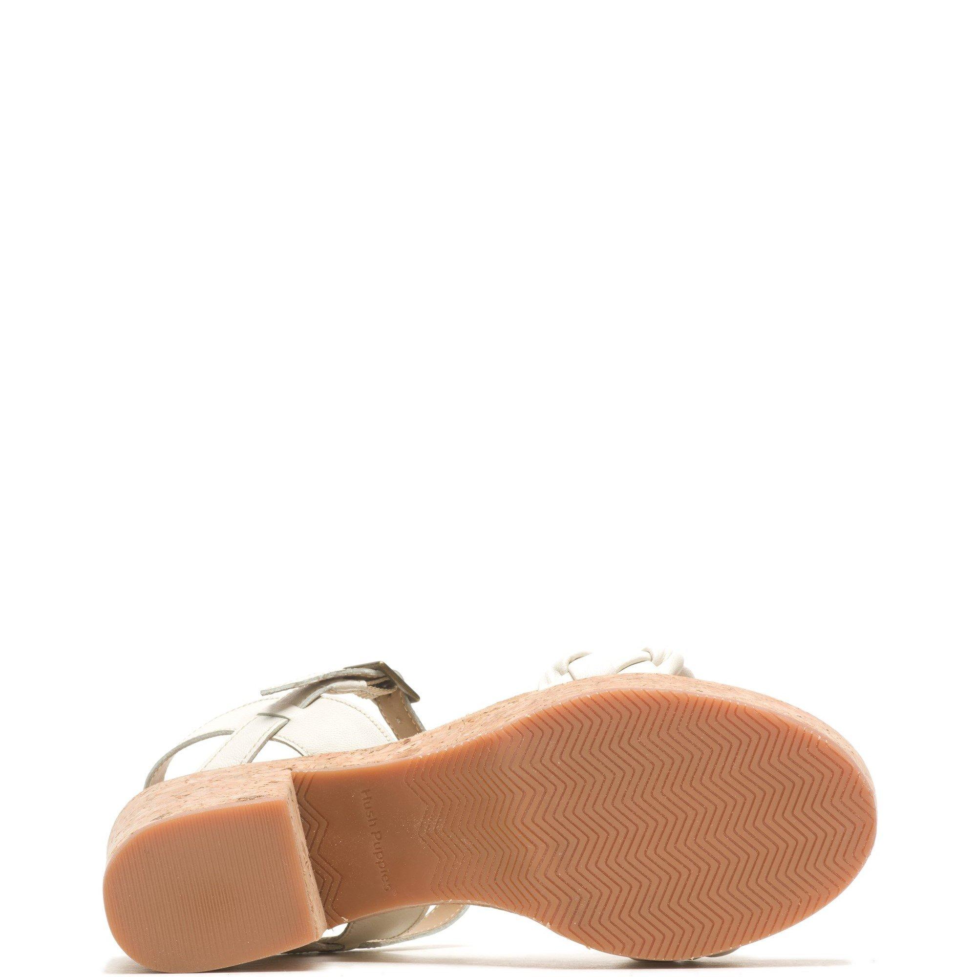 White - Hush Puppies - Poppy Quarter Strap Sandal - 5