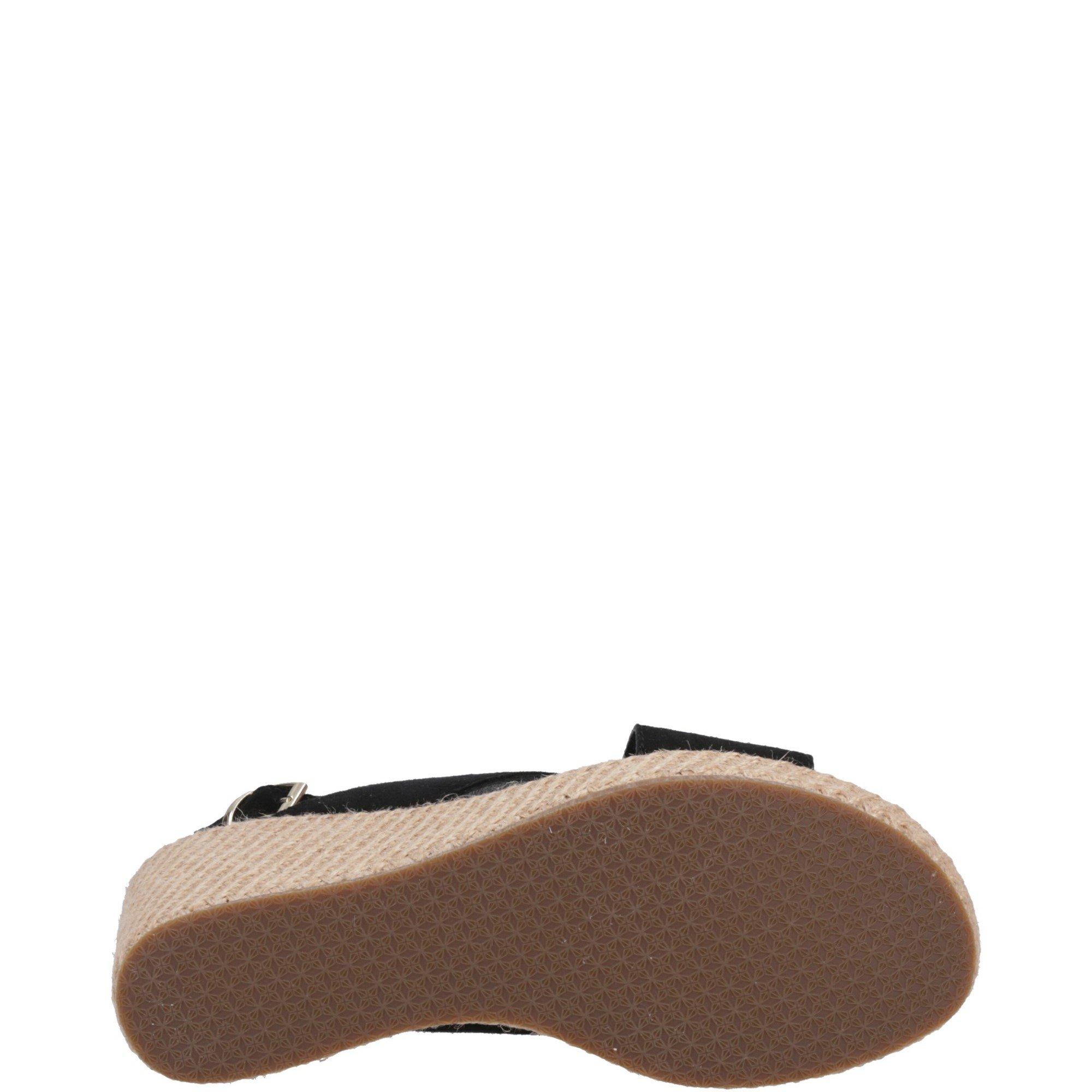 Black - Hush Puppies - Perrie Wedge Sandal - 4