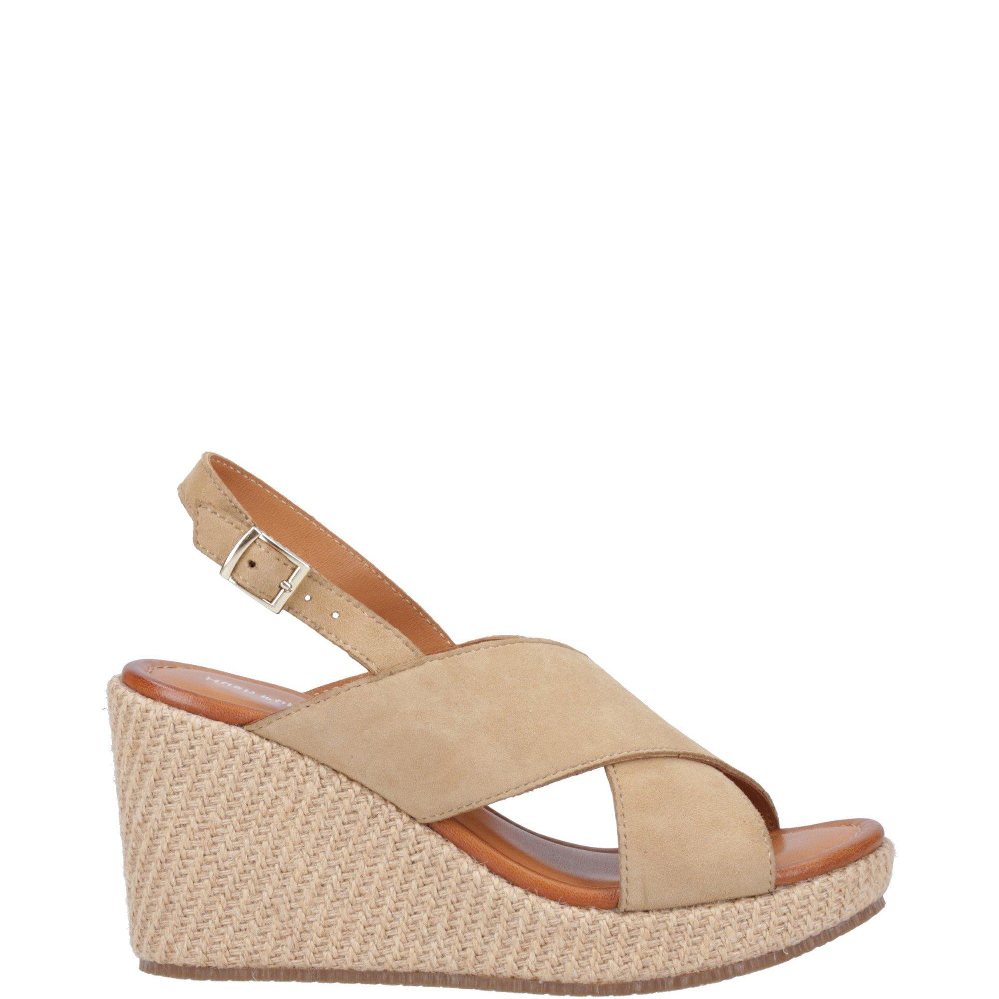 Taupe - Hush Puppies - Perrie Wedge Sandal - 1