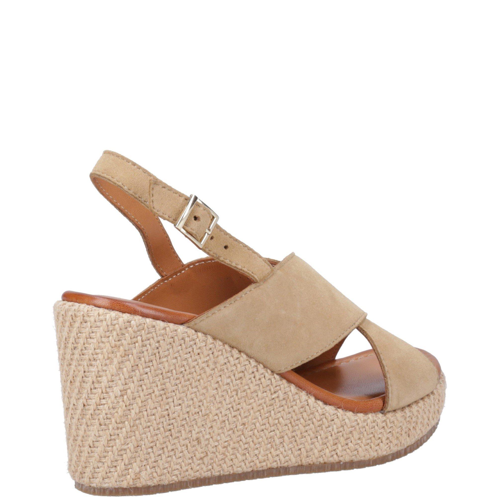 Taupe - Hush Puppies - Perrie Wedge Sandal - 3