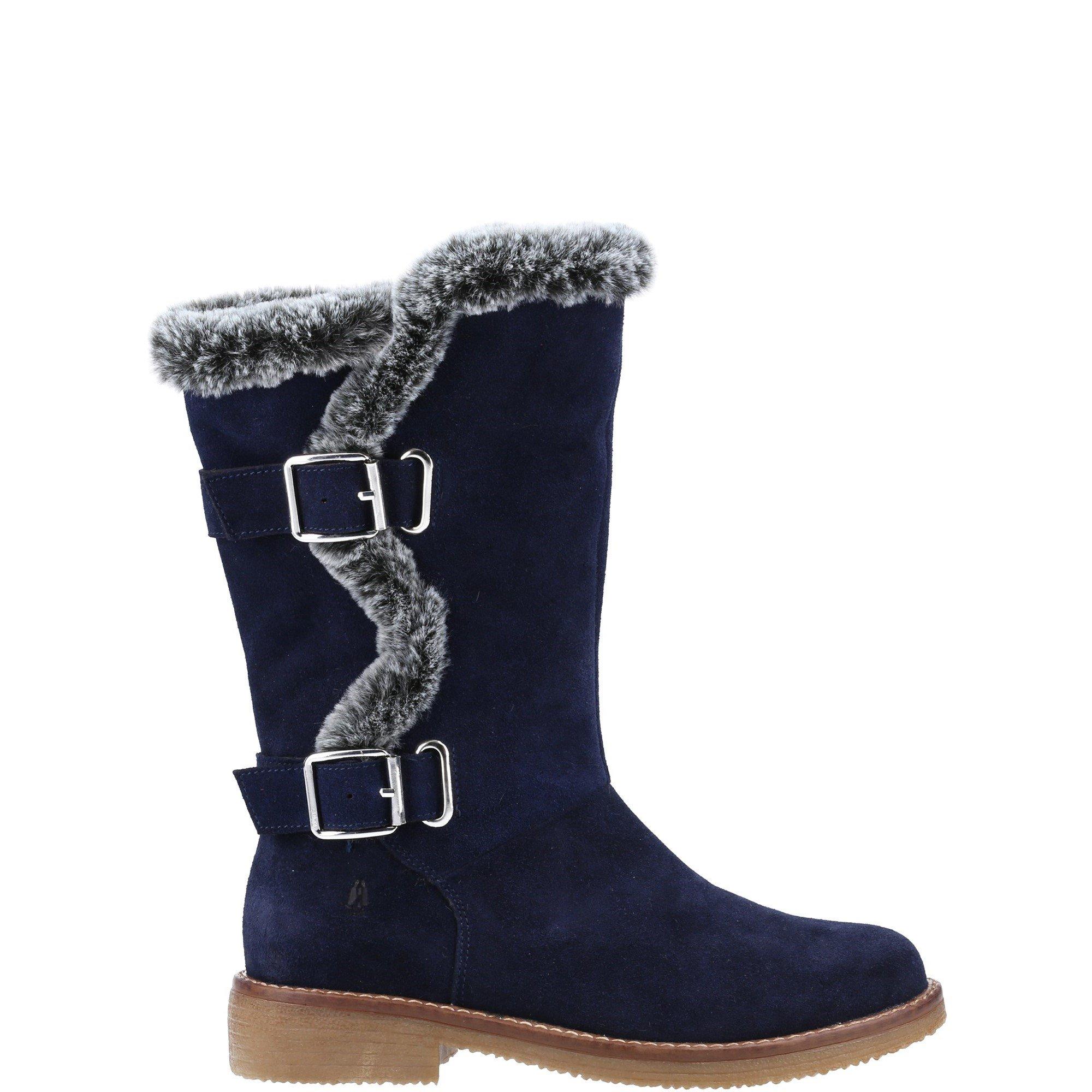 Navy - Hush Puppies - Megan Ladies Mid Boots - 1