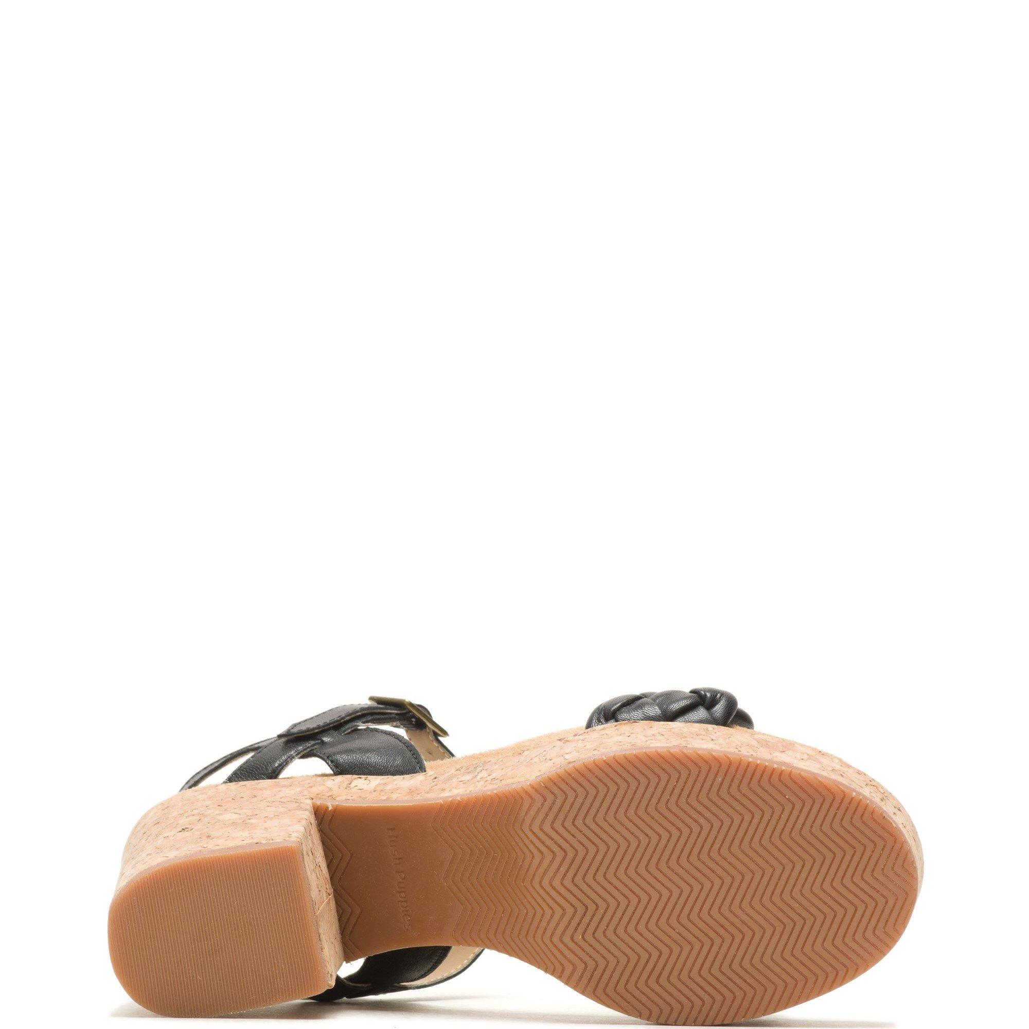 Black - Hush Puppies - Poppy Quarter Strap Sandal - 5
