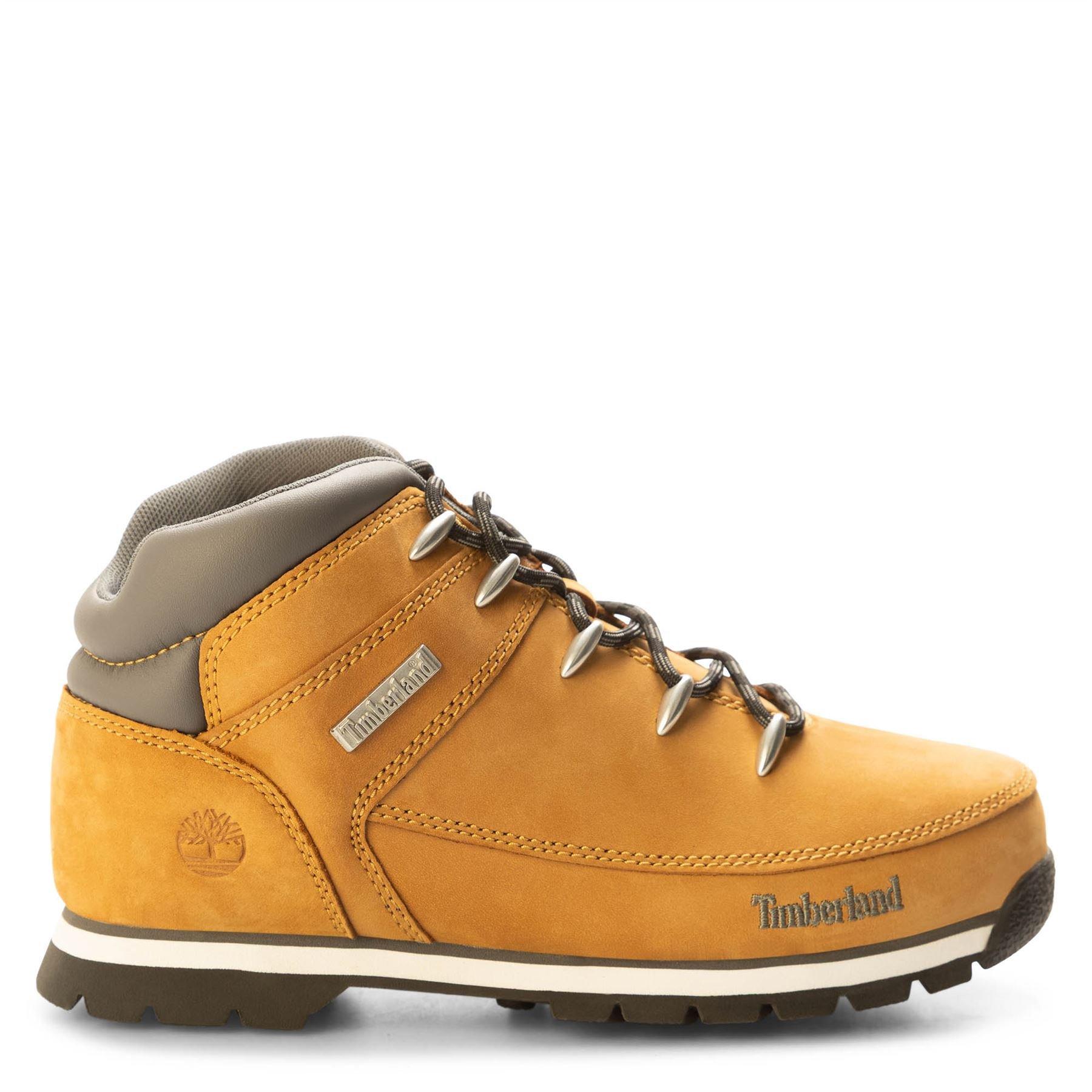 Timberland Boys Euro Sprint Mid Lace Up Boot Wheat - Brown - UK 4