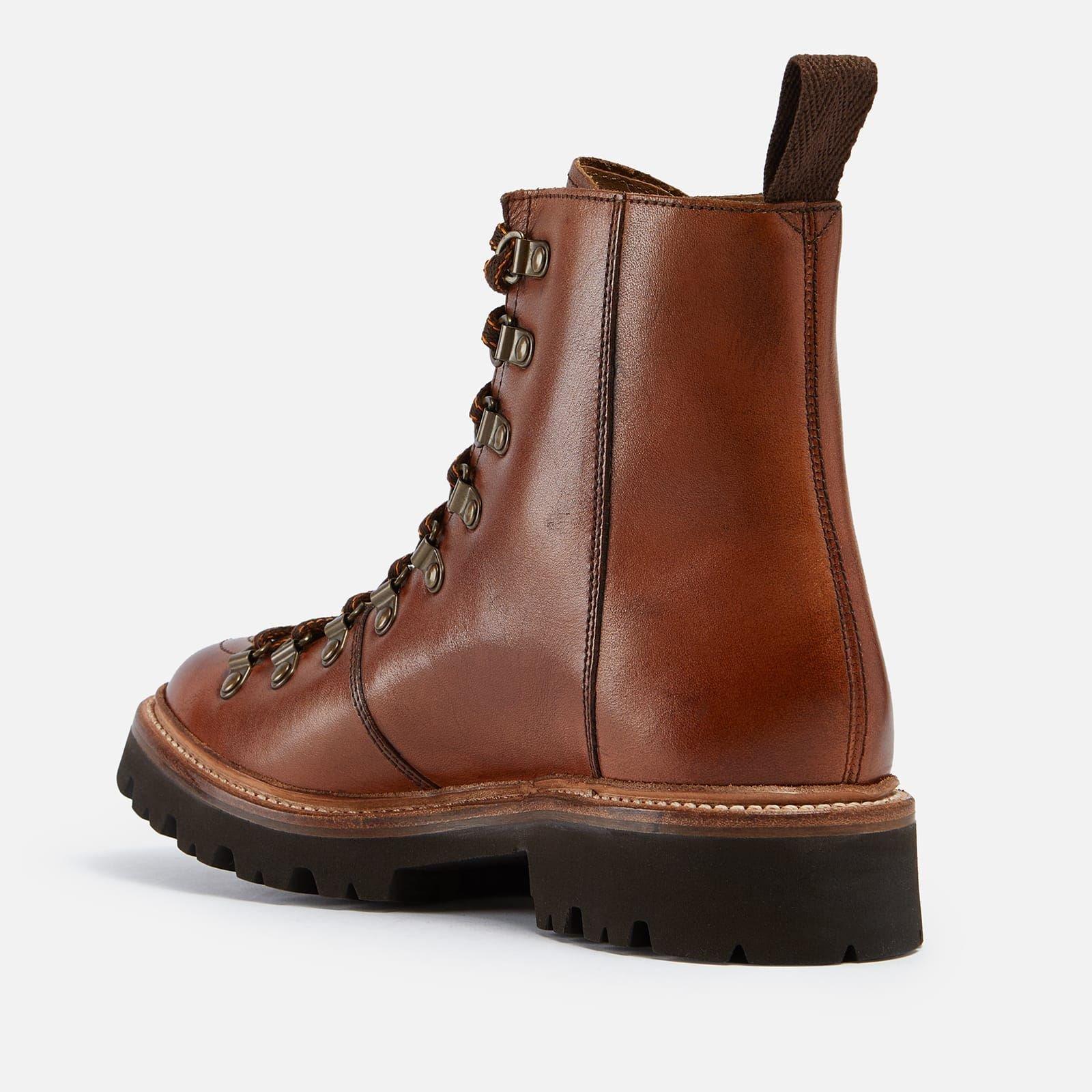 Tan - Grenson - Nanette Hand Painted Leather Hiking Style Boots - 3