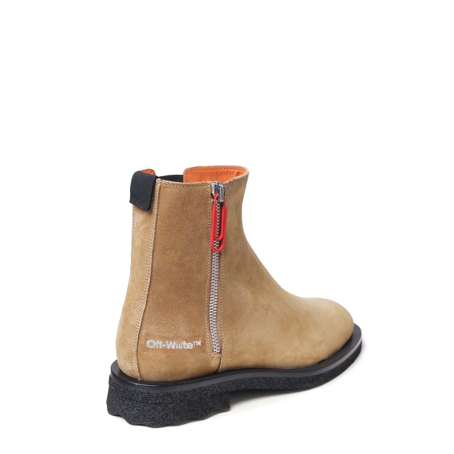 White - Off White - Suede Spongesole Ankle Boots - 3