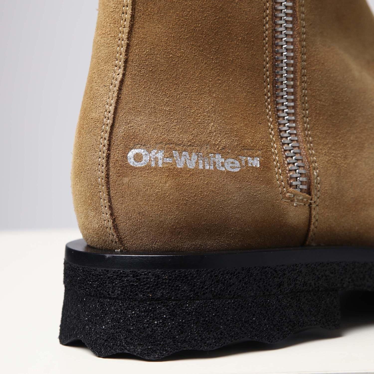 White - Off White - Suede Spongesole Ankle Boots - 6