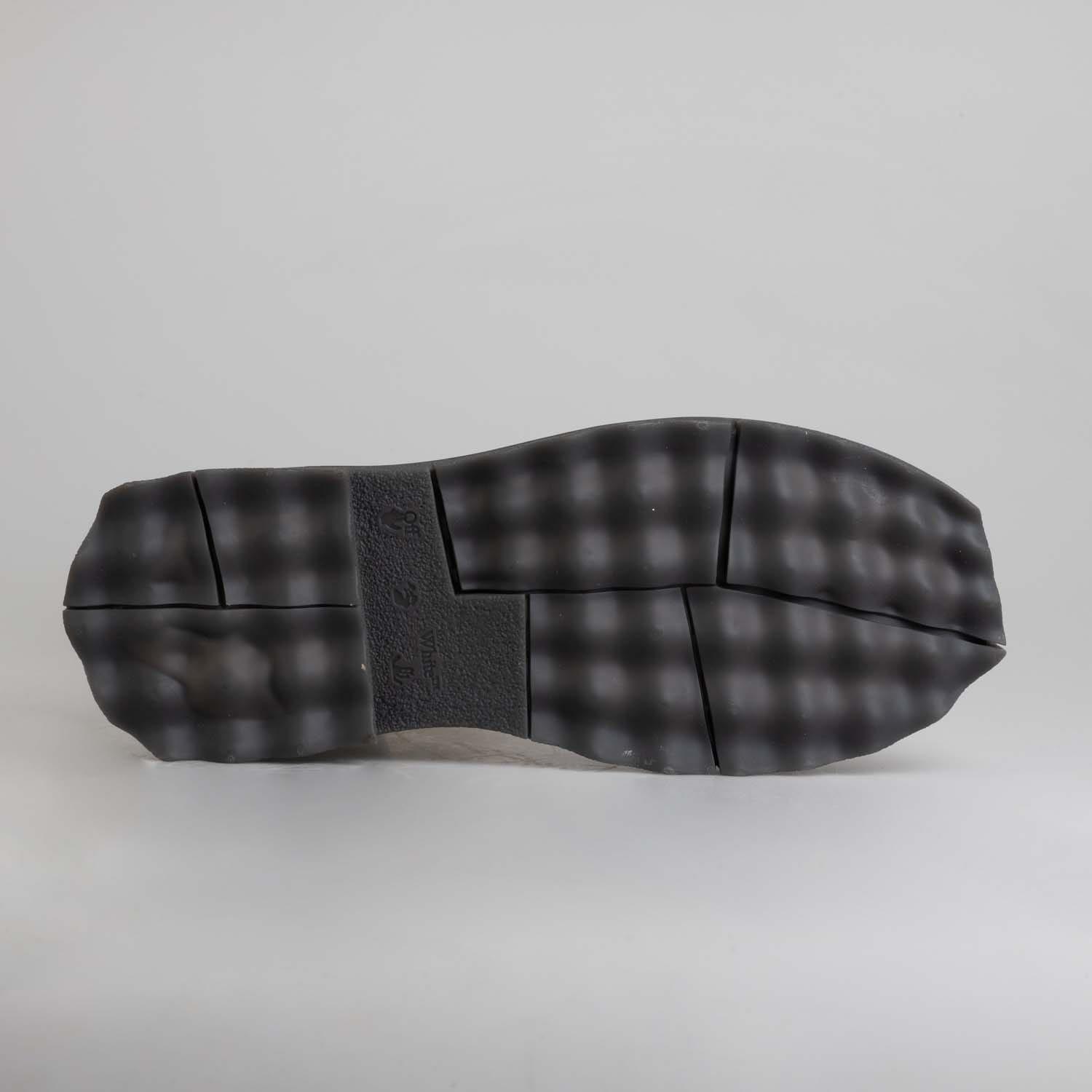 White Black - Off White - Sponge Rubber Rain Boots - 6