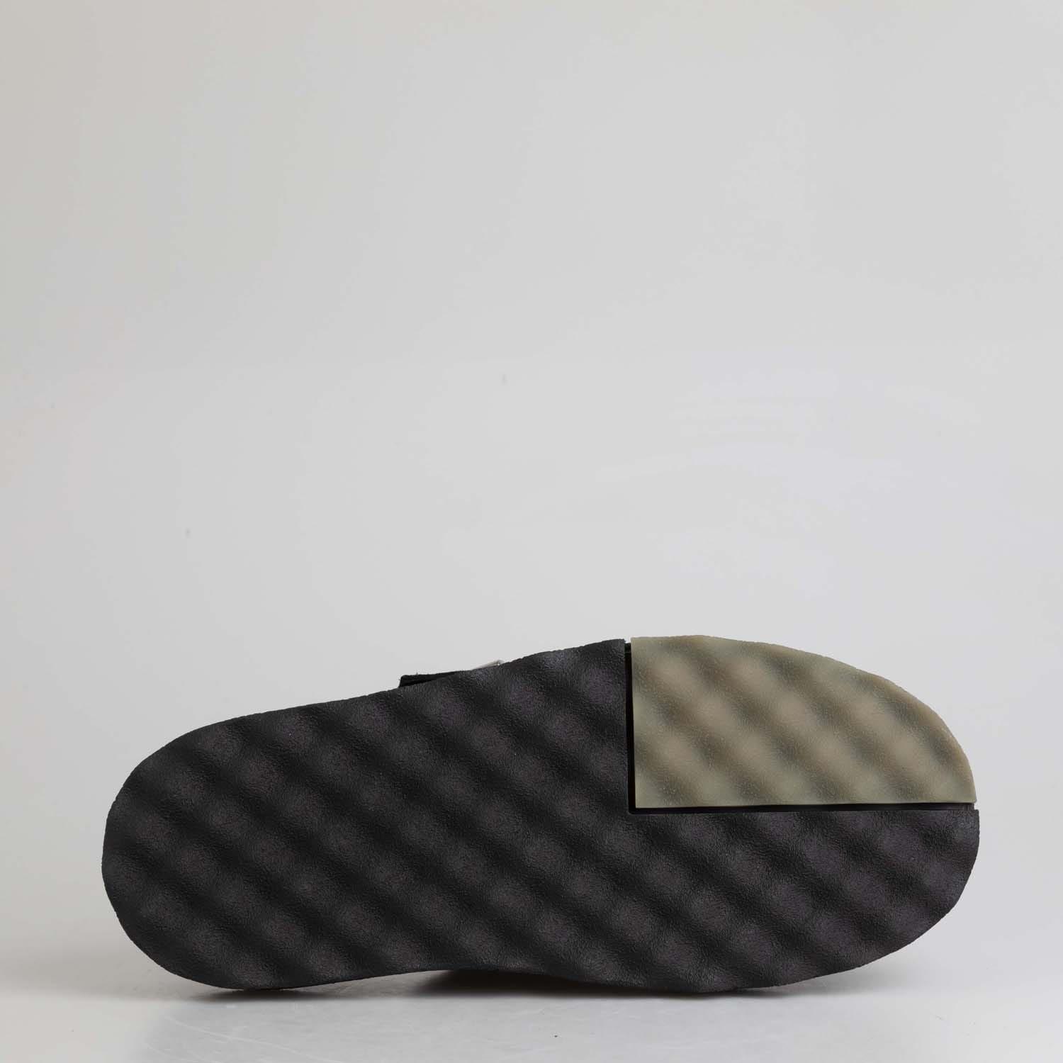 Black Green - Off White - Suede Spongesole Clogs - 4