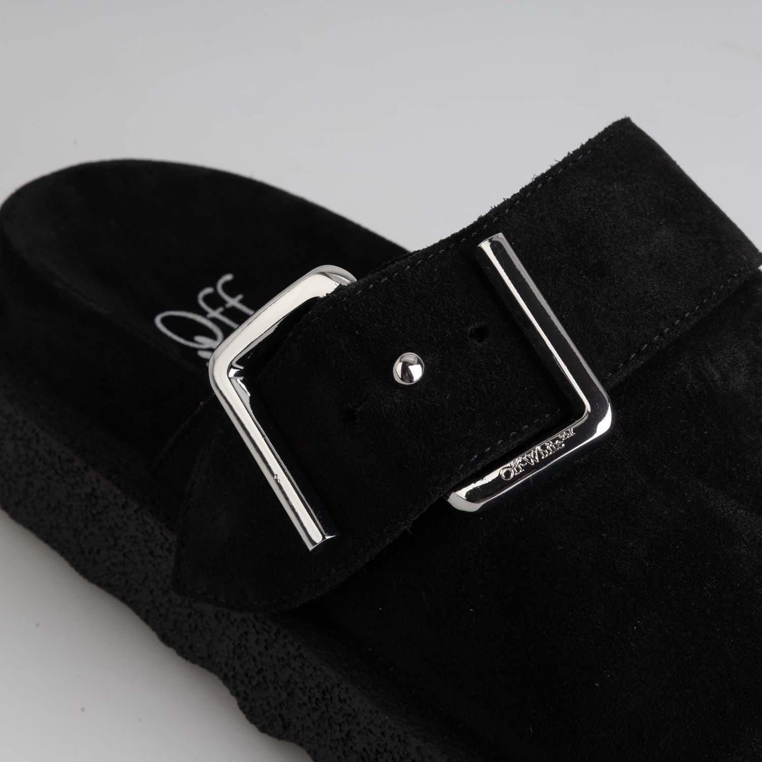 Black Green - Off White - Suede Spongesole Clogs - 5