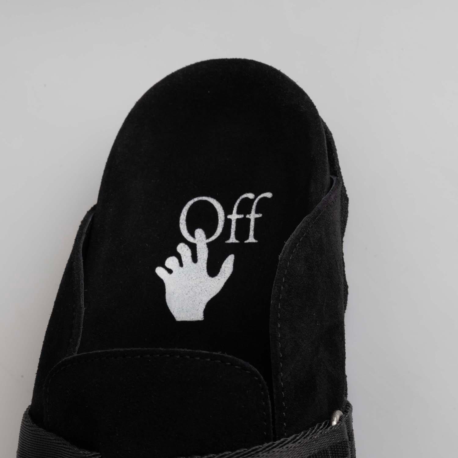 Black - Off White - Suede Industrial Belt Sabot Shoes - 5