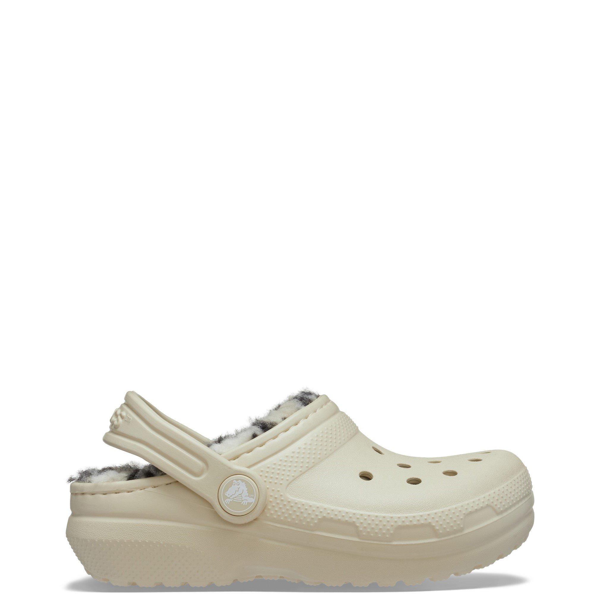 Beige - Crocs - Girls' Classic Faux Fur Lined Tartan Mule Slippers - 1