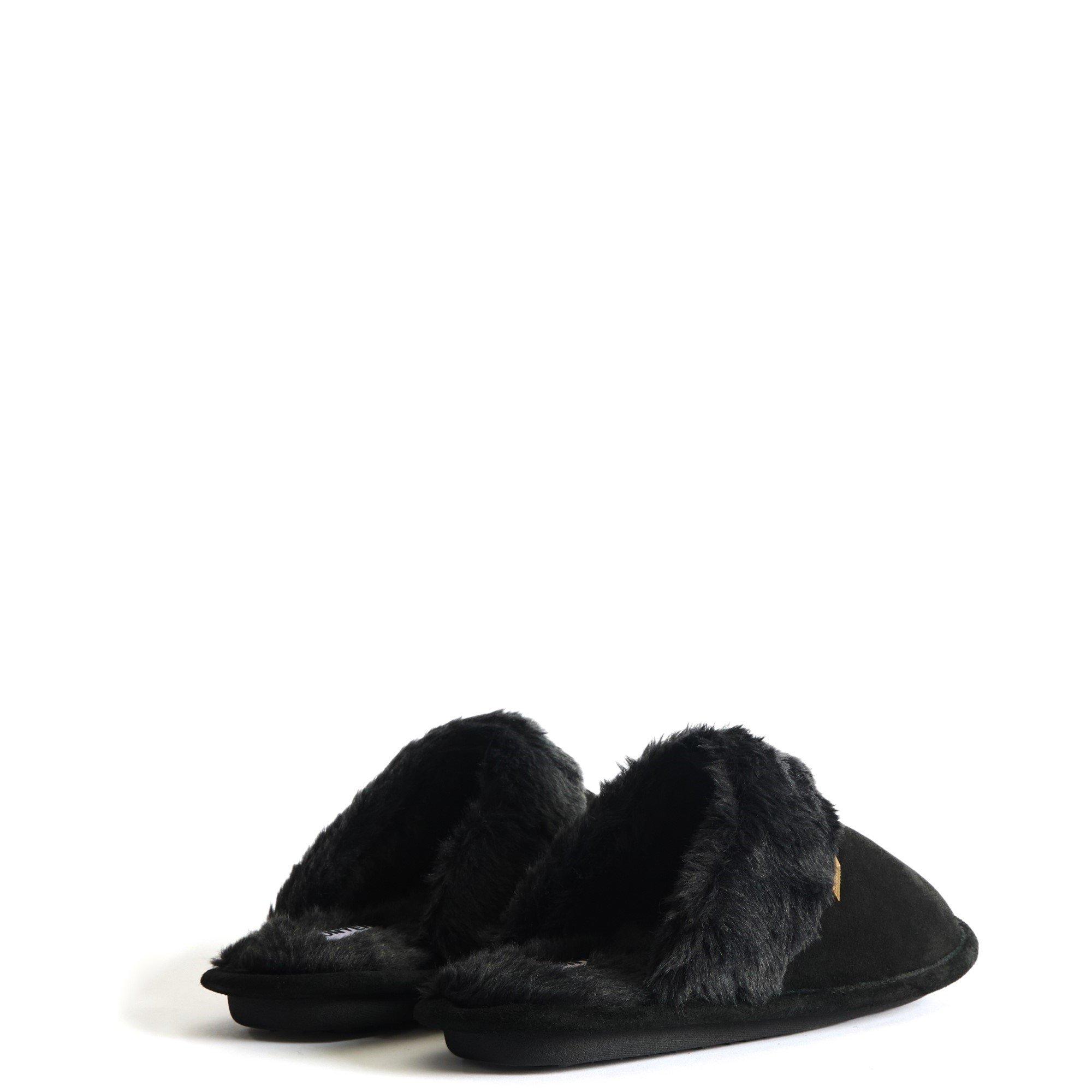 Black - Hunter - WOMENS MULE SLIPPER - 3