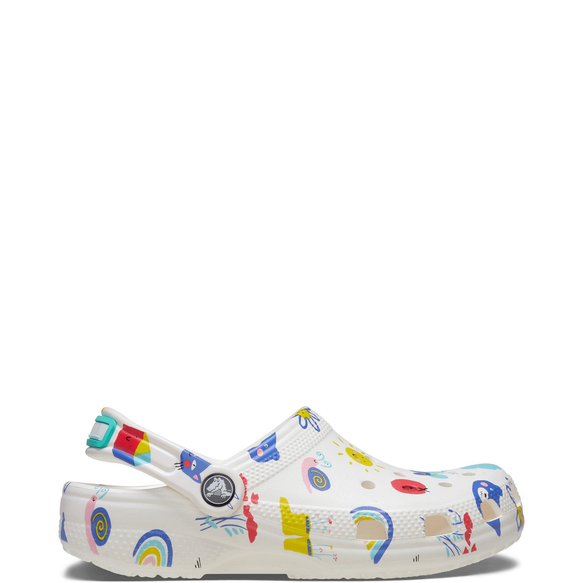White - Crocs - Classic Graphic Clog - 1