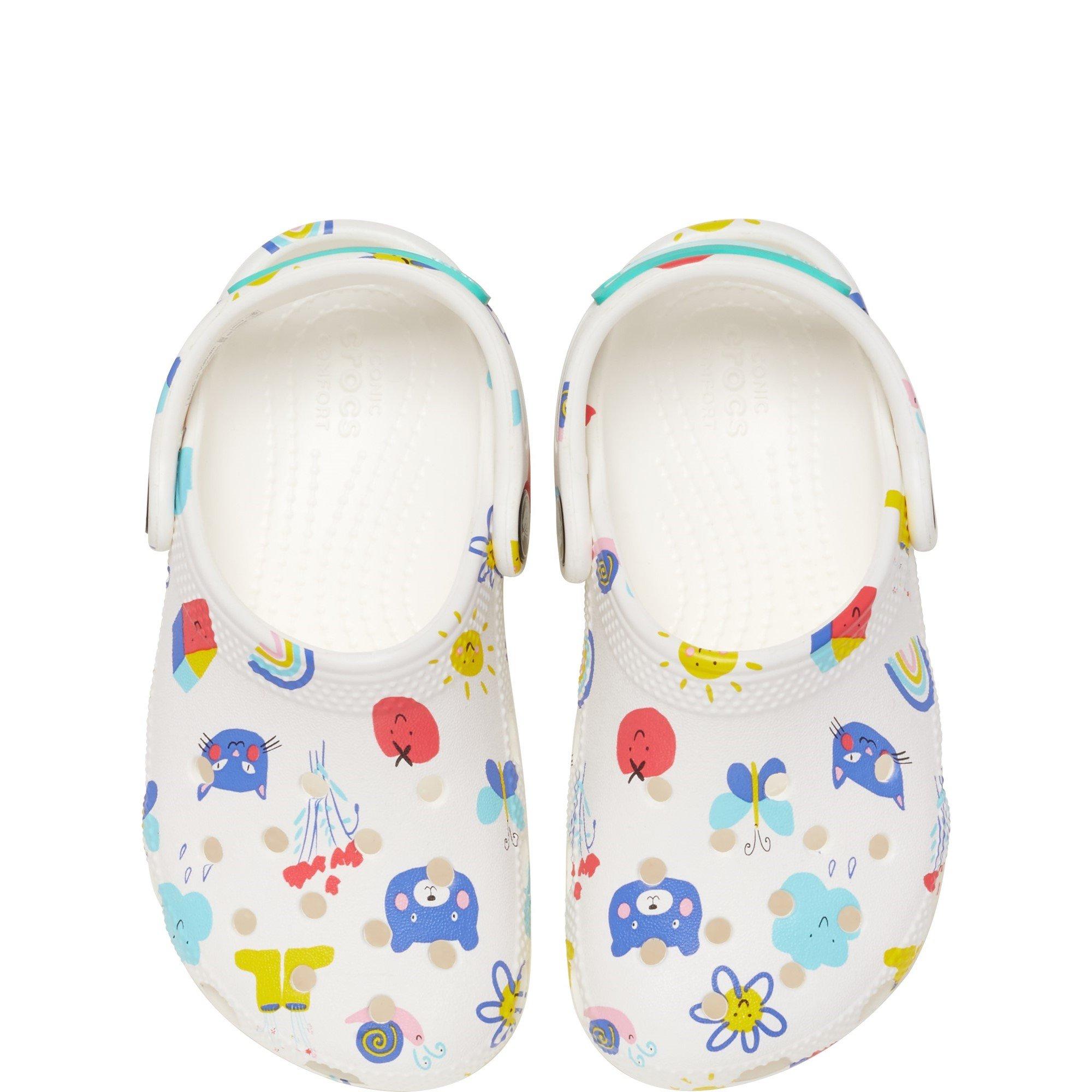 White - Crocs - Classic Graphic Clog - 4