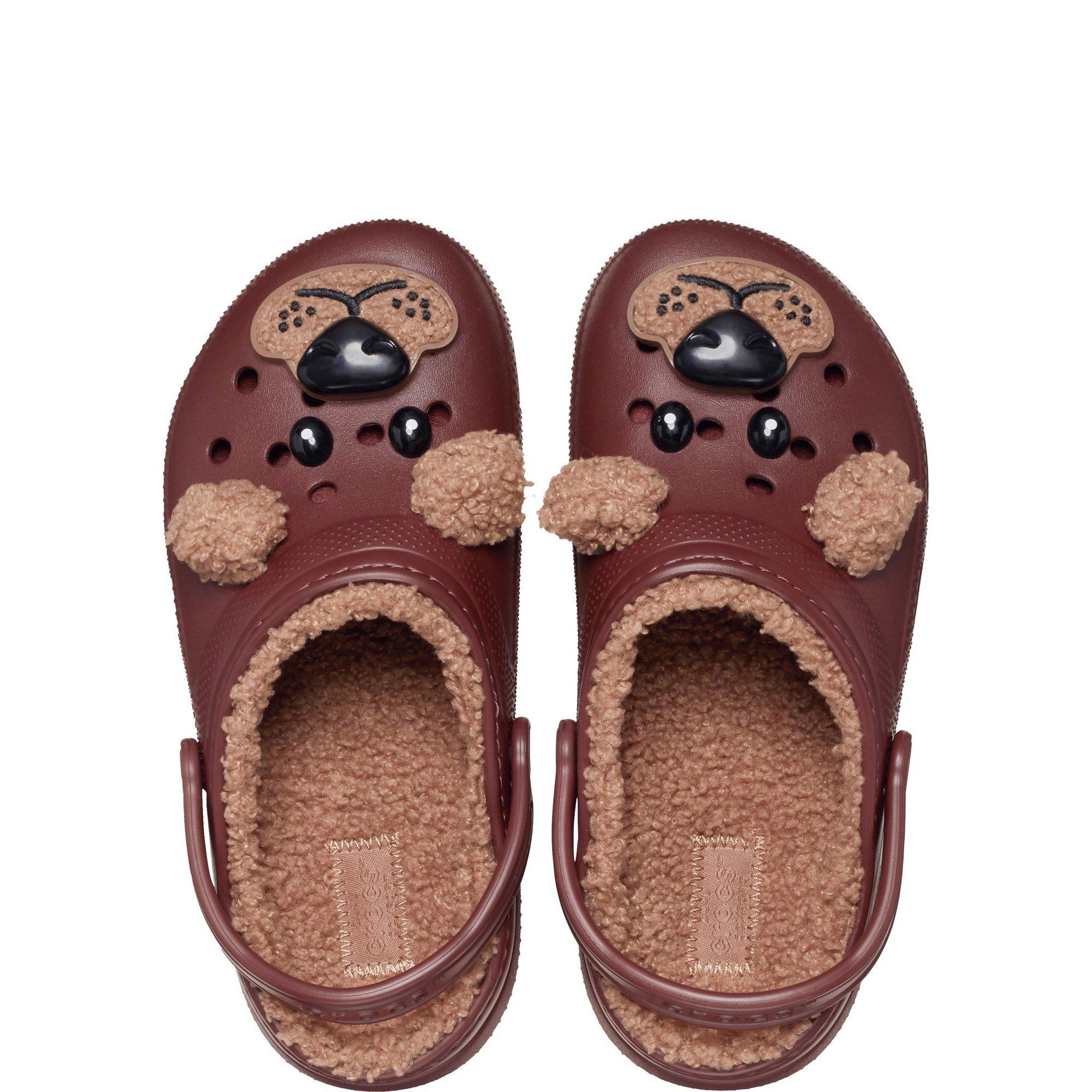 Brown - Crocs - Classic Lined Fun Lab Slipper - 4