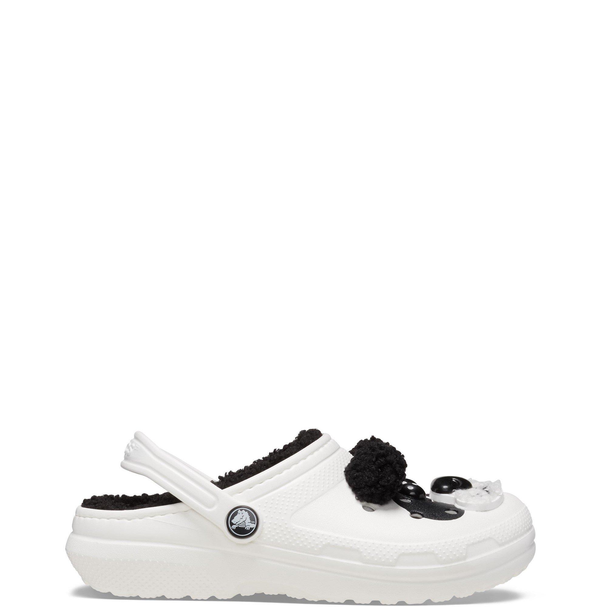 White - Crocs - Classic Lined Fun Lab Slipper - 1