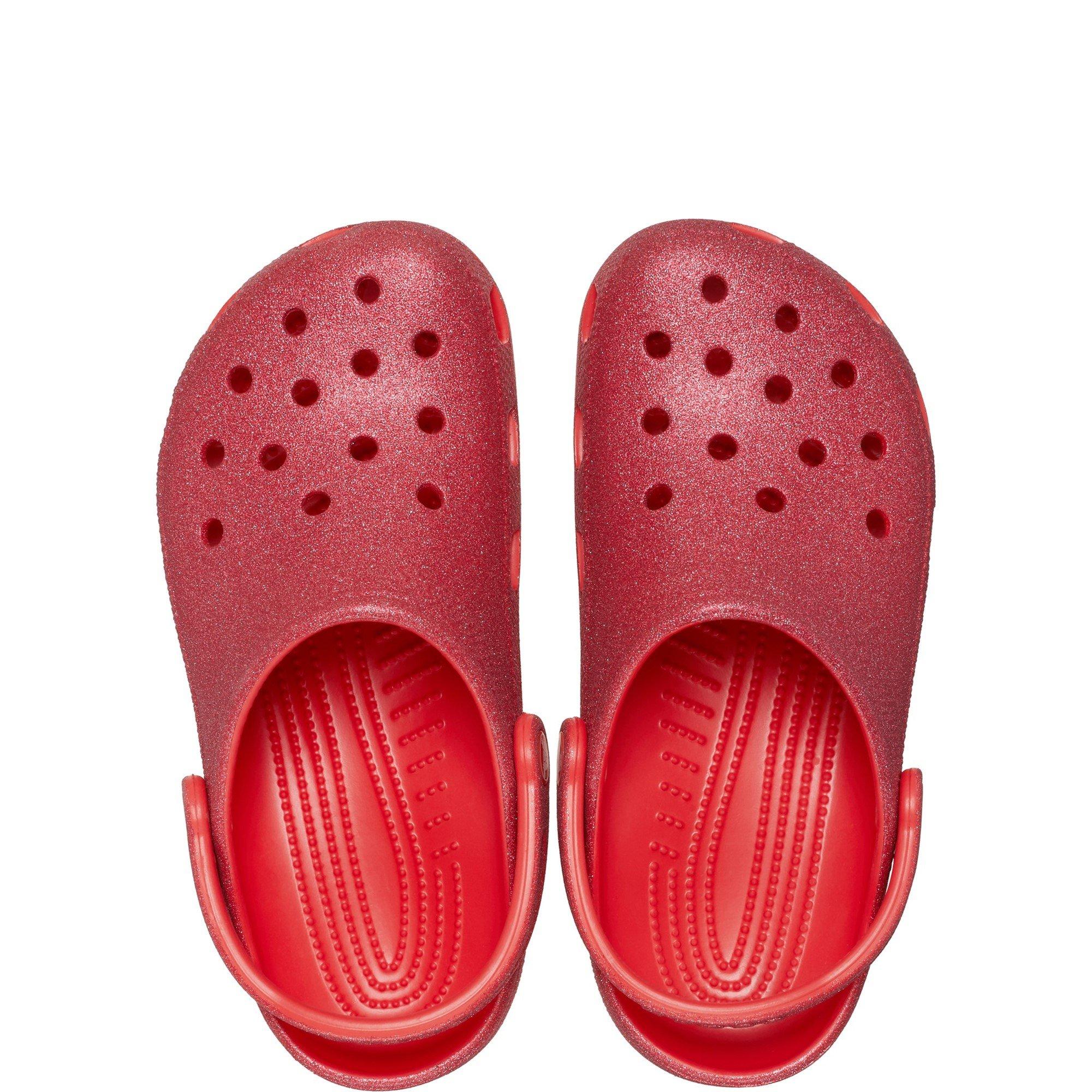 Red - Crocs - Classic Glitter Clog - 4