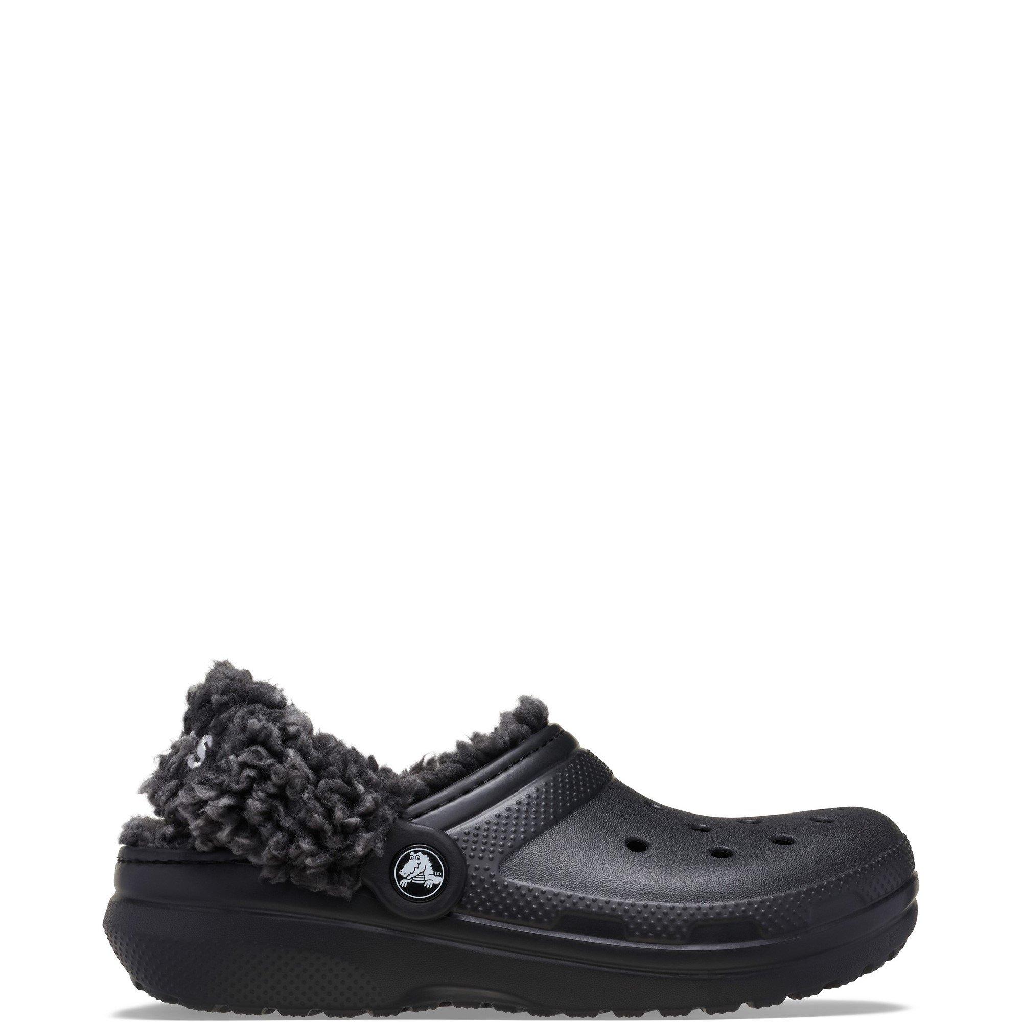 Black - Crocs - Classic Fleece Lined Clog Kid - 1