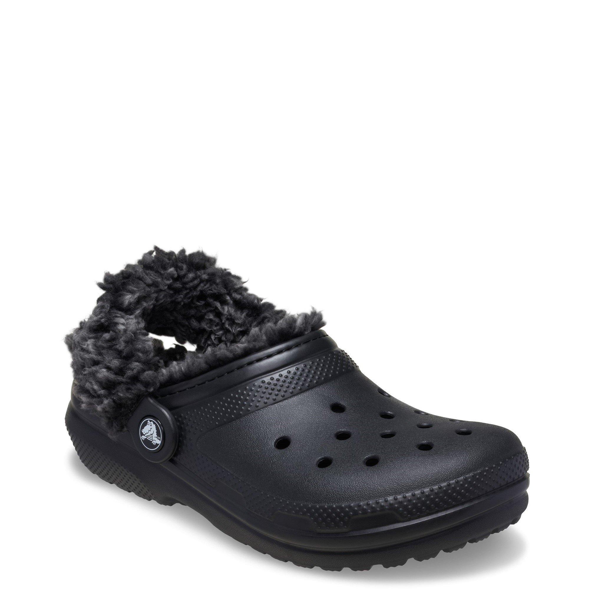 Black - Crocs - Classic Fleece Lined Clog Kid - 2