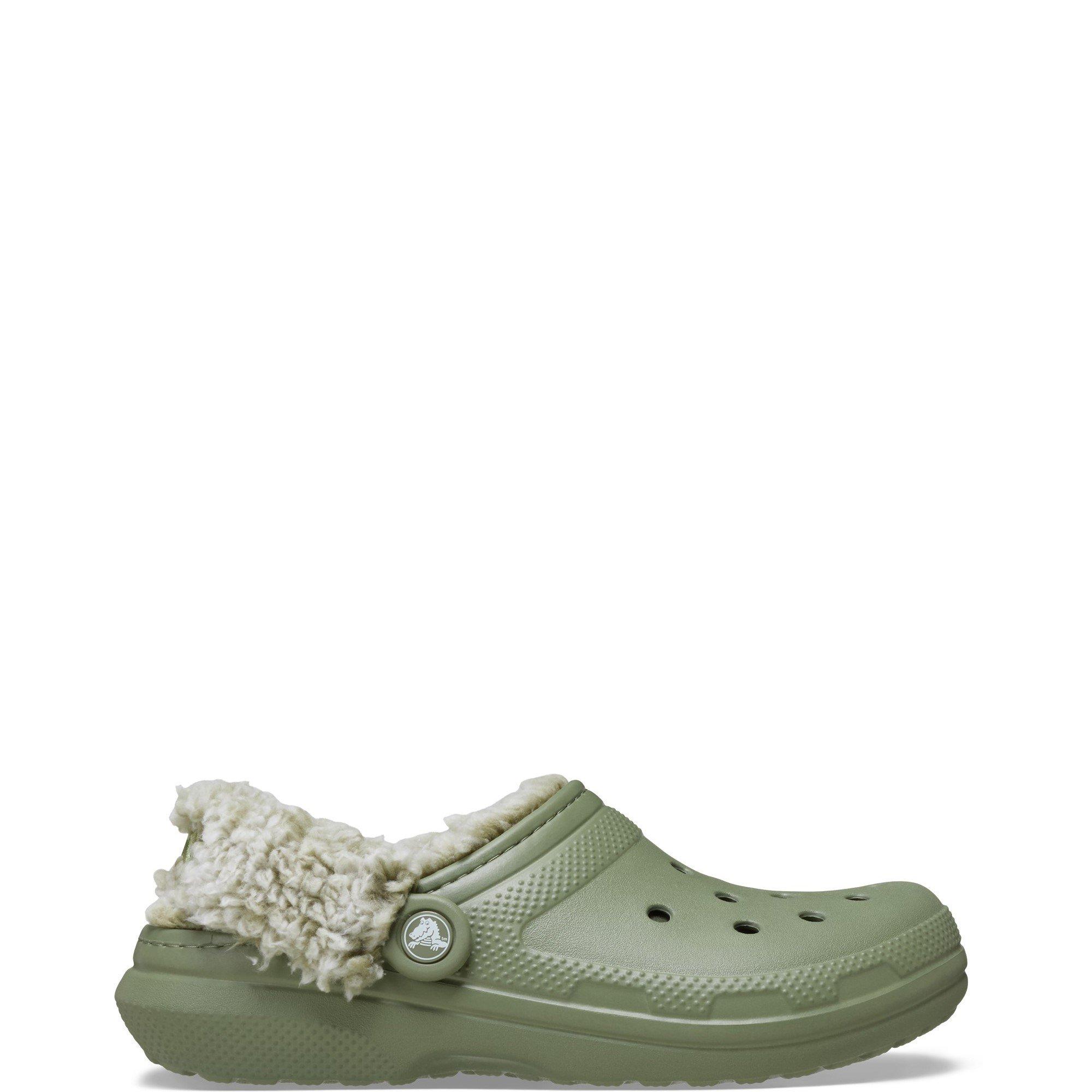 Green - Crocs - Men's Classic Fleece Lined Mule Slippers - 1