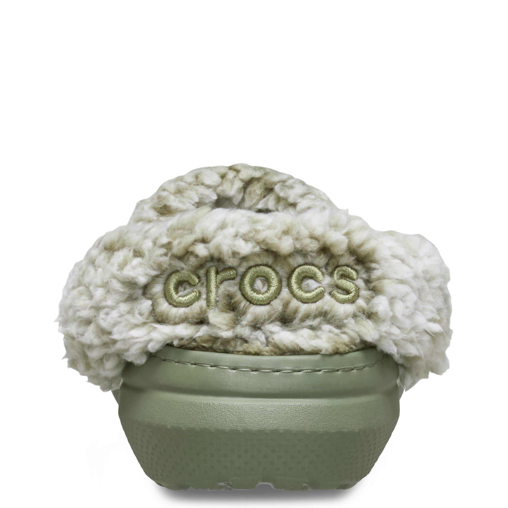 Green - Crocs - Men's Classic Fleece Lined Mule Slippers - 3
