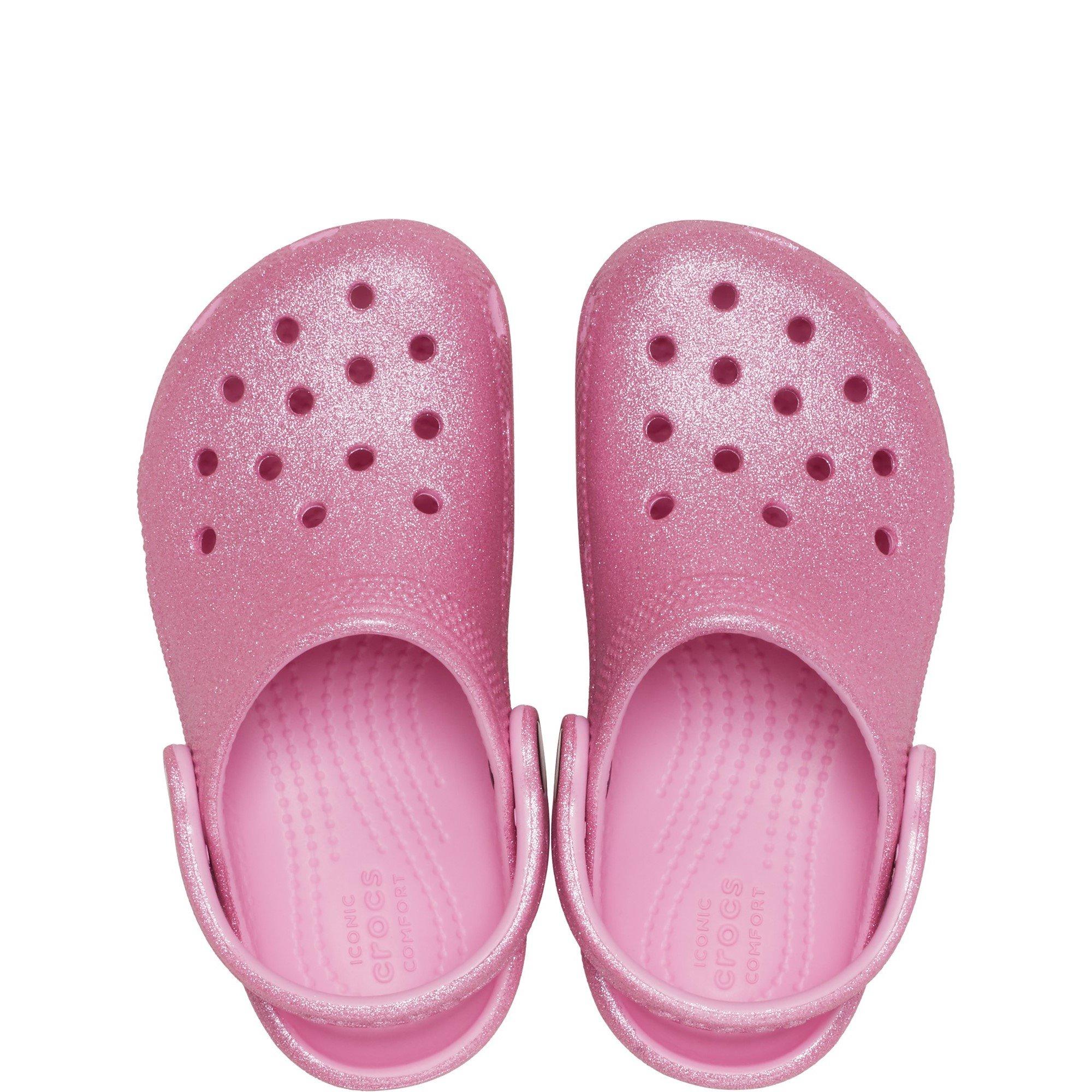 Pink - Crocs - Classic Glitter Clog - 4