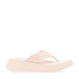 Fitflop F-Mode Leather Flatform Toe-Post Sandals